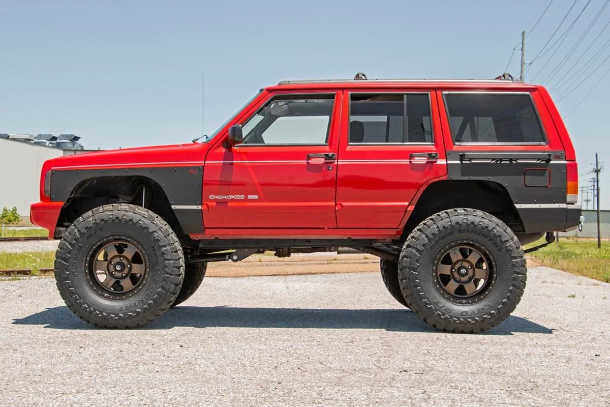 Rough Country Fender & Quarter Panel Armor | Front | Combo | for Jeep Cherokee XJ (97-01) 10577_A - Image 6