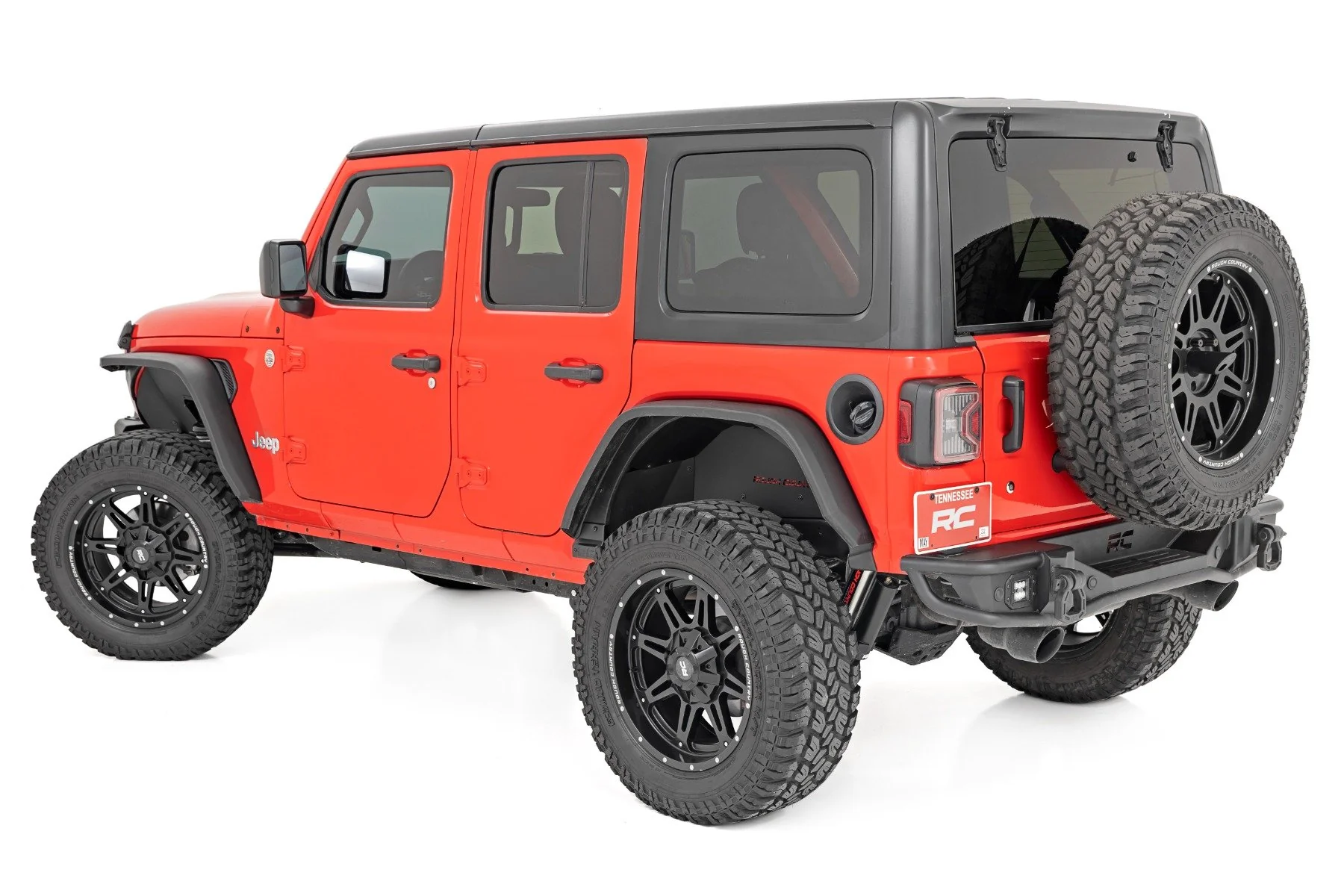 Rough Country Flat Fender Flare Kit Jeep Wranger JL 18-23 w/ LED UV Treated 99036 - Image 5