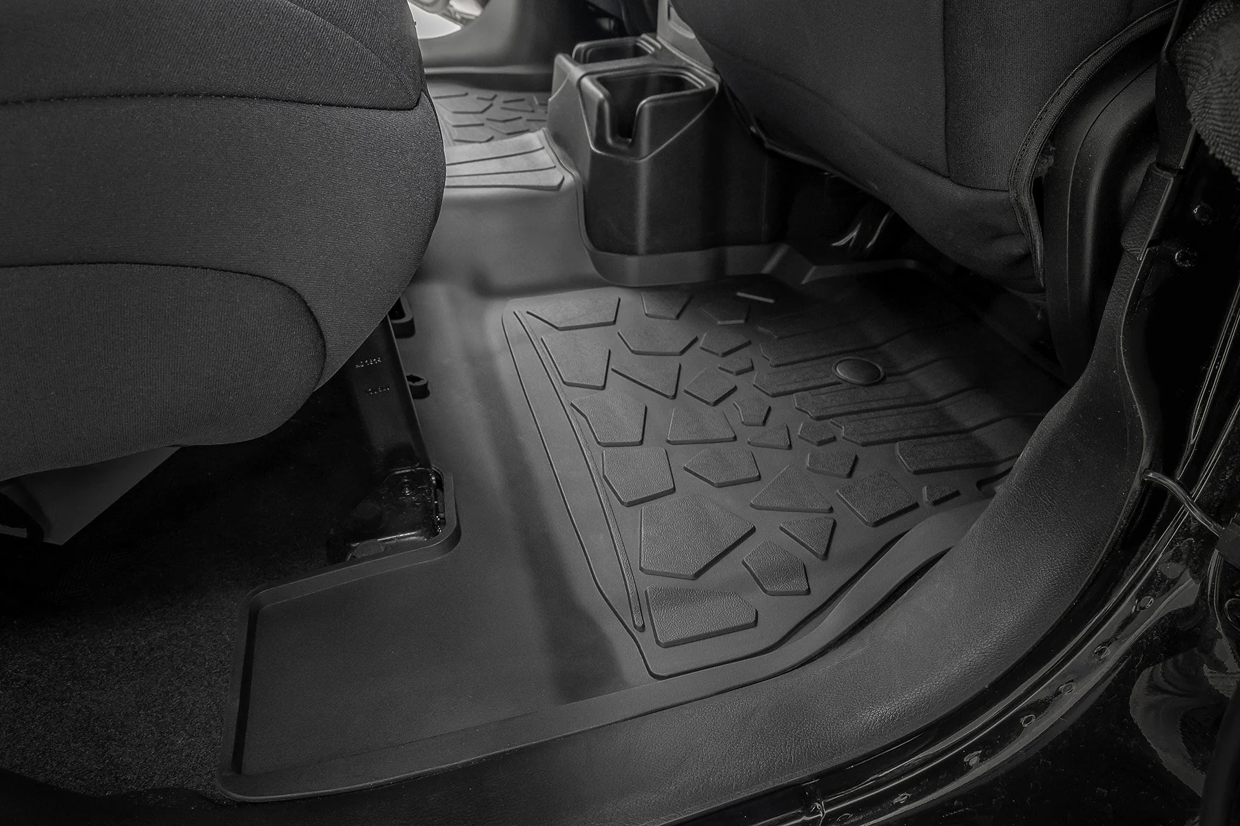 Rough Country Flex-Fit Floor Mats FR & RR 4Dr for Jeep Wrangler Unlimited 18-24 FF-60112 - Image 4