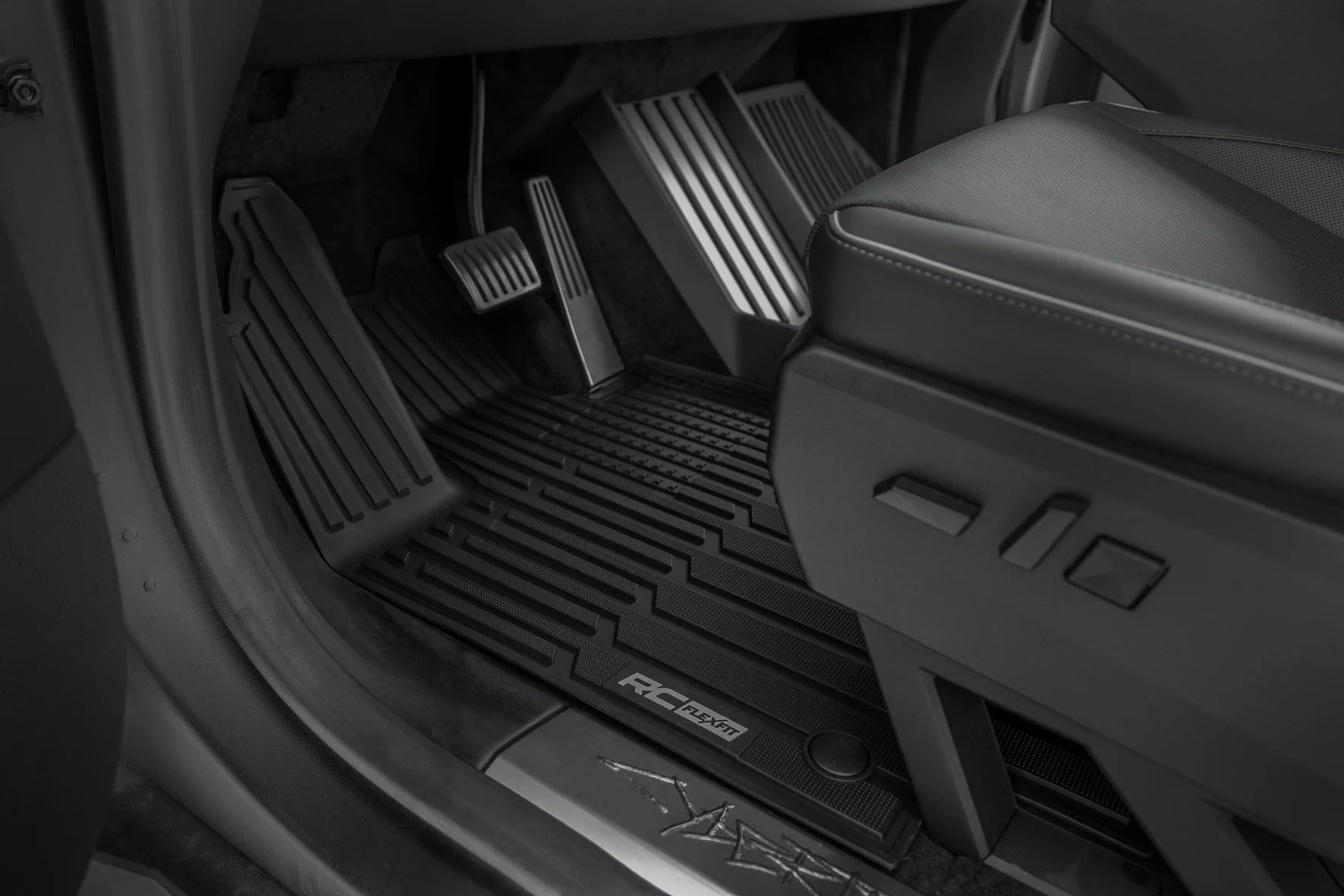 Rough Country Flex-Fit Floor Mats | FR & RR | for Tesla Cybertruck (2024) FF-71502 - Image 2