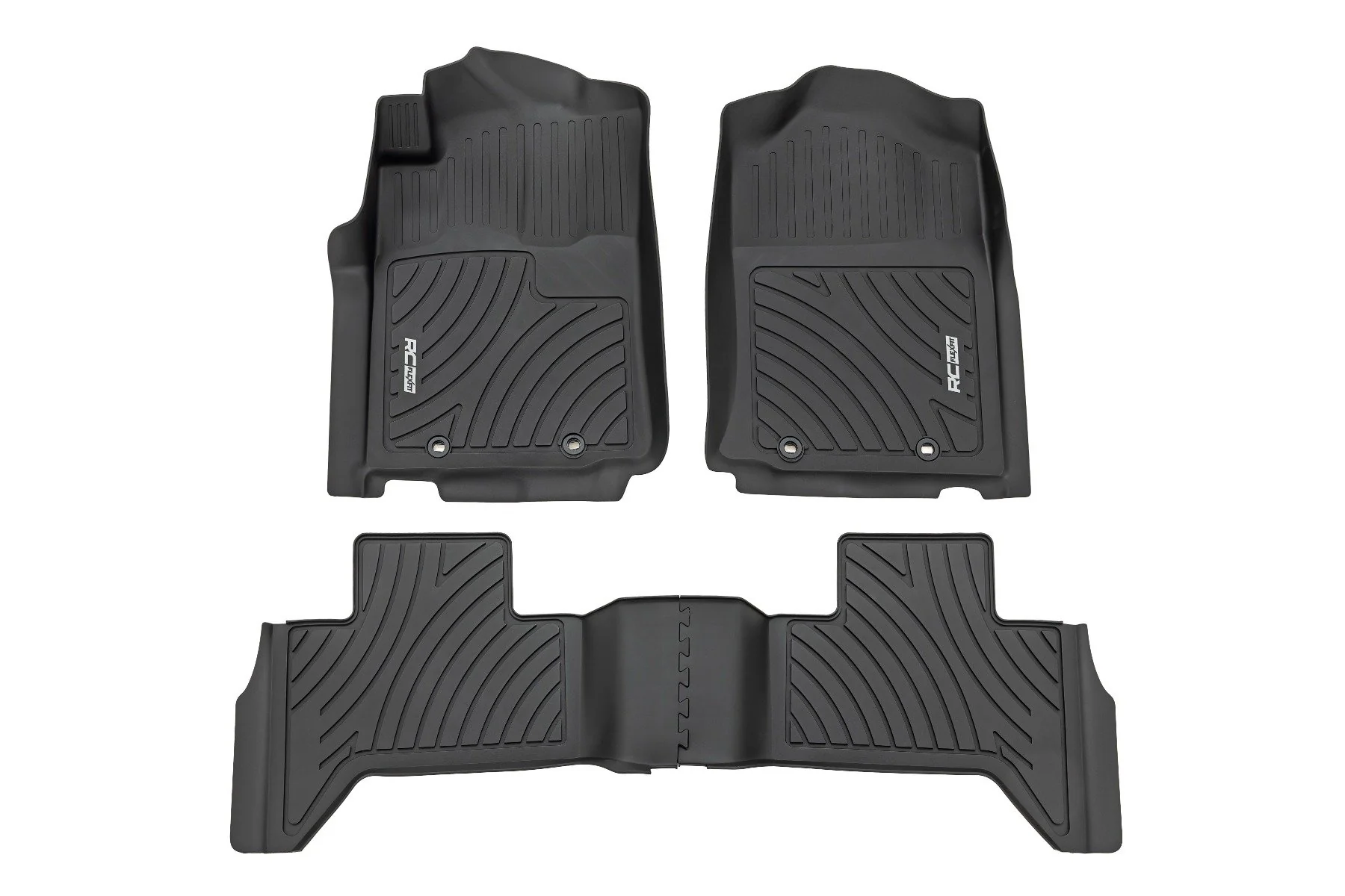 Rough Country Flex-Fit Floor Mats | Front and Rear | for Toyota Tacoma 2WD/4WD (2012-2015) FF-71213