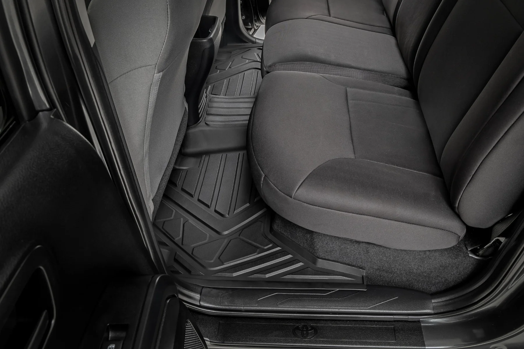 Rough Country Flex-Fit Floor Mats Front & Rear for Toyota Tacoma 16-23 FF-71216 - Image 6