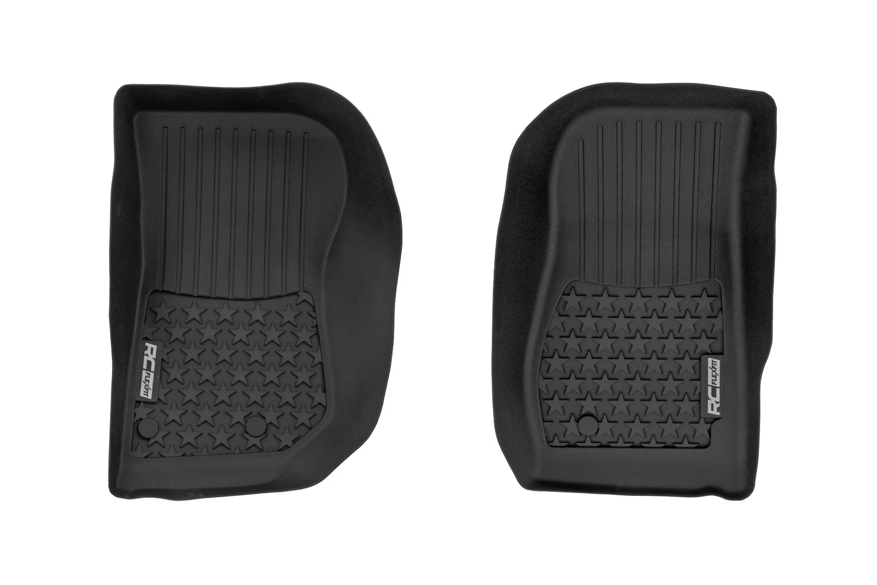 Rough Country Floor Mats FR 2 Door for Jeep Wrangler Unlimited 4WD 14-18 FF-6141_A