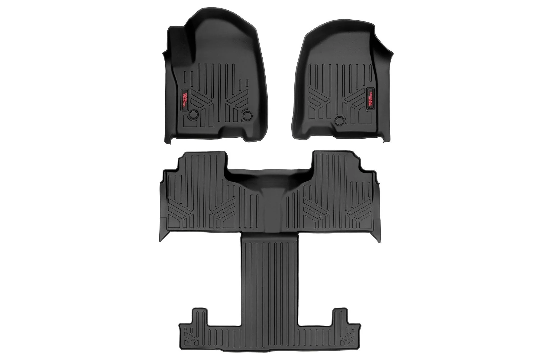 Rough Country Floor Mats FR & RR FR/RR Bucket Chevy/GMC Tahoe/Yukon (21-22) M-21712