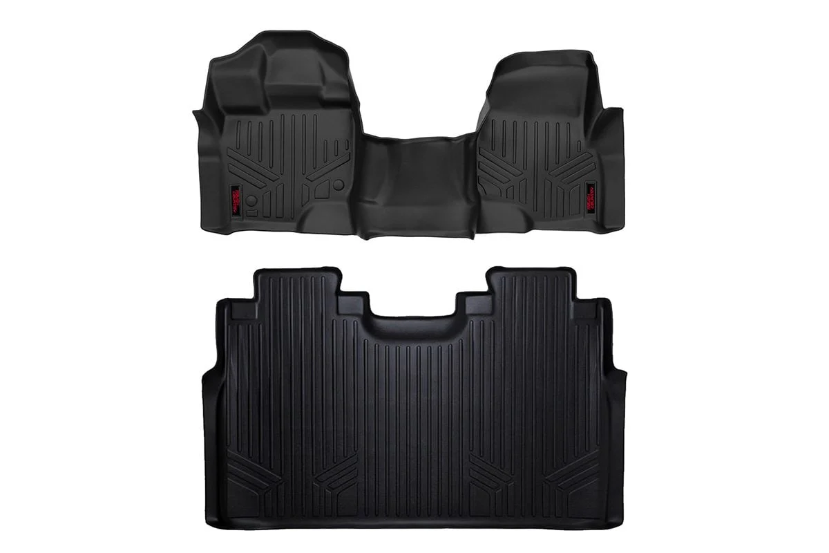 Rough Country Floor Mats | FR & RR | Over Hump | for Ford F-150 (15-25)/F-150 Lightning (22-25)/Raptor (17-25) M-51153