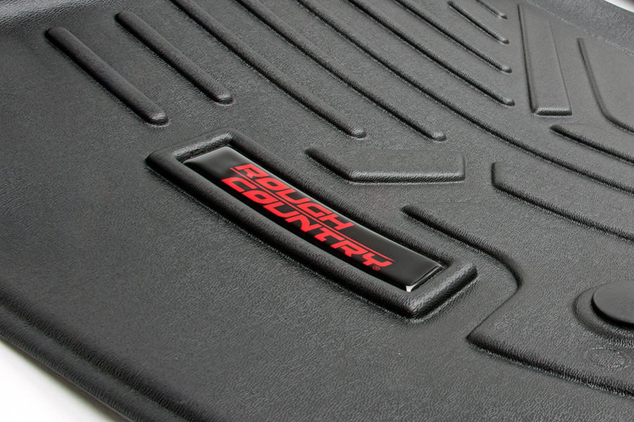Rough Country Floor Mats | FR & RR | Over Hump | for Ford F-150 (15-25)/F-150 Lightning (22-25)/Raptor (17-25) M-51153 - Image 2