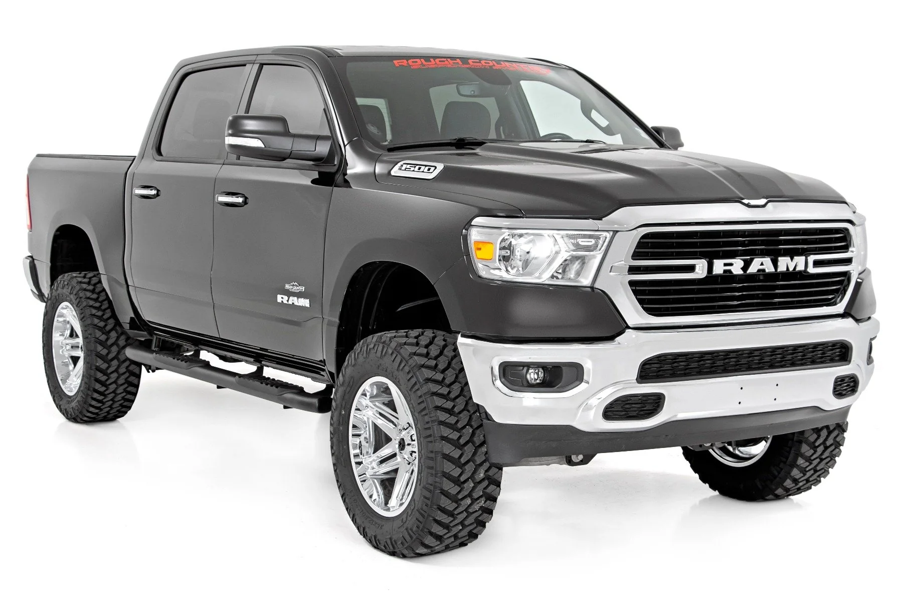 Rough Country Dodge Oval Nerf Step Bars 19-21 Ram Crew Cab 21004 - Image 2