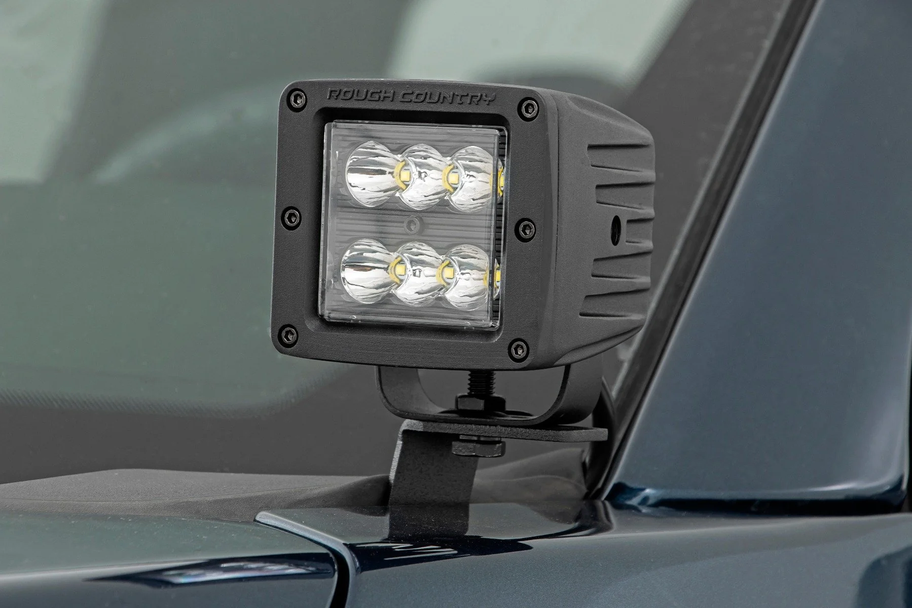 Rough Country Ford 2" LED Lower Windshield Spot Beam Ditch Kit 15-21 F-150 71028 - Image 2