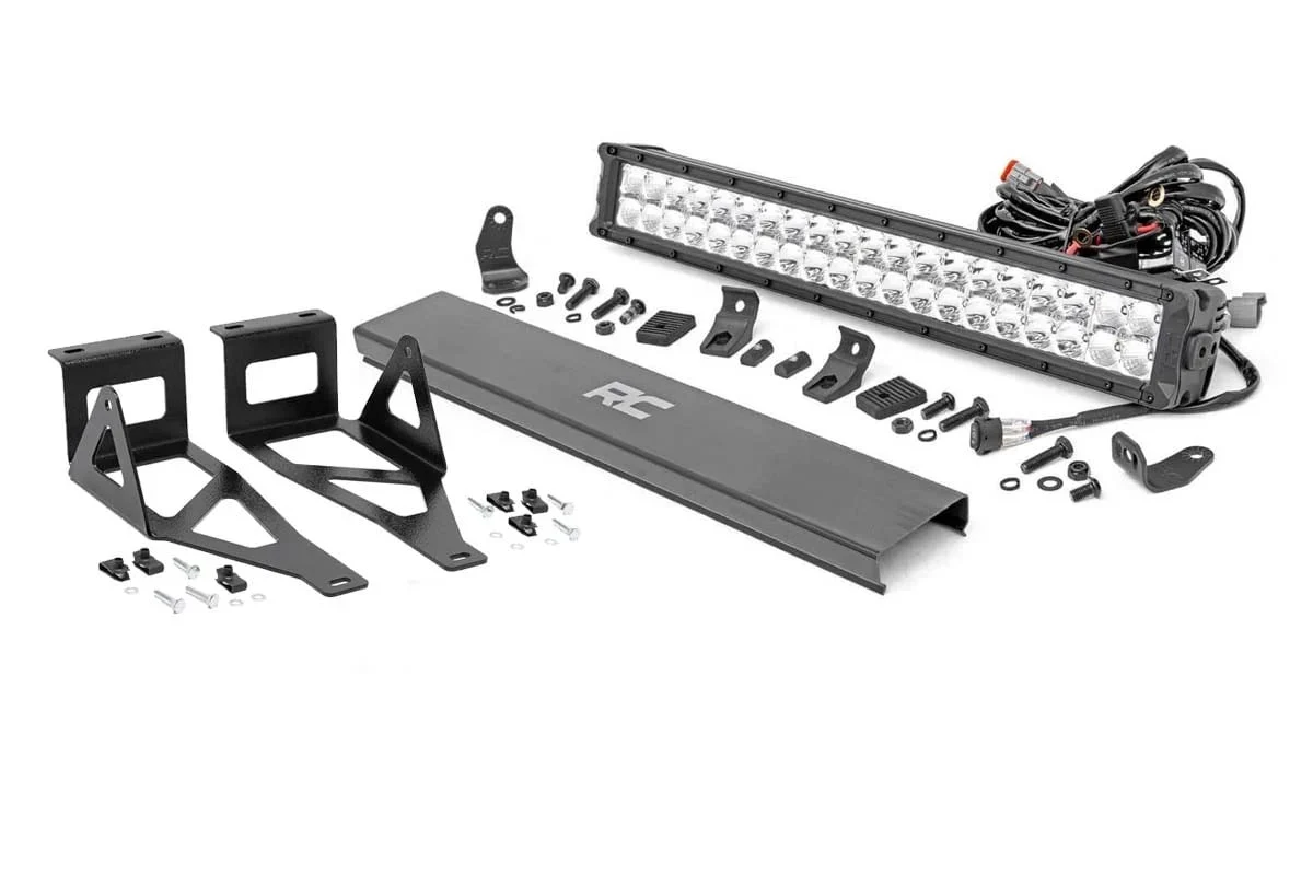 Rough Country Ford 20in LED Bumper Kit Chrome Series w/Amb RL 05-07 F-250/35 70664DRLA