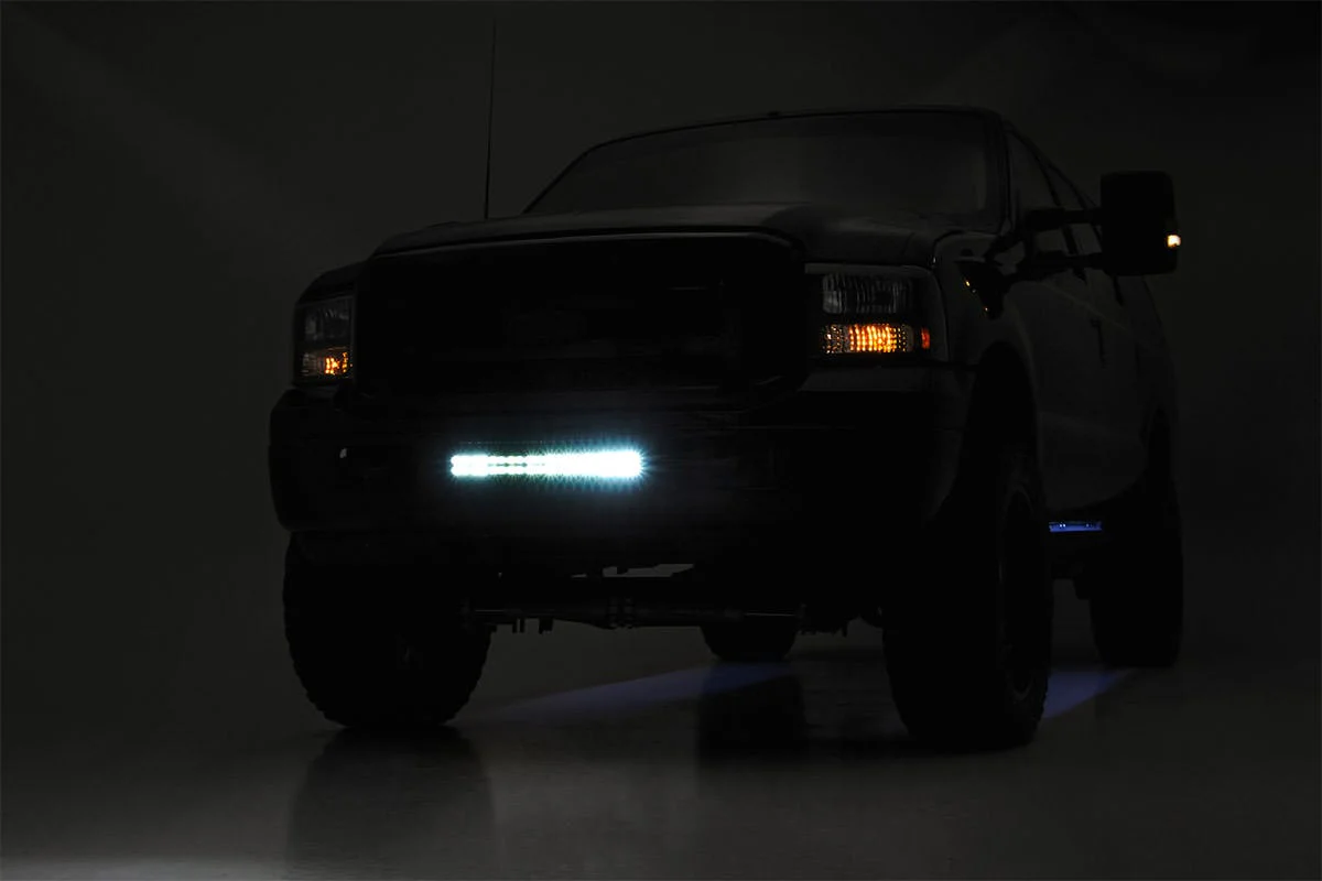 Rough Country Ford 20in LED Bumper Kit Chrome Series w/Amb RL 05-07 F-250/35 70664DRLA - Image 3