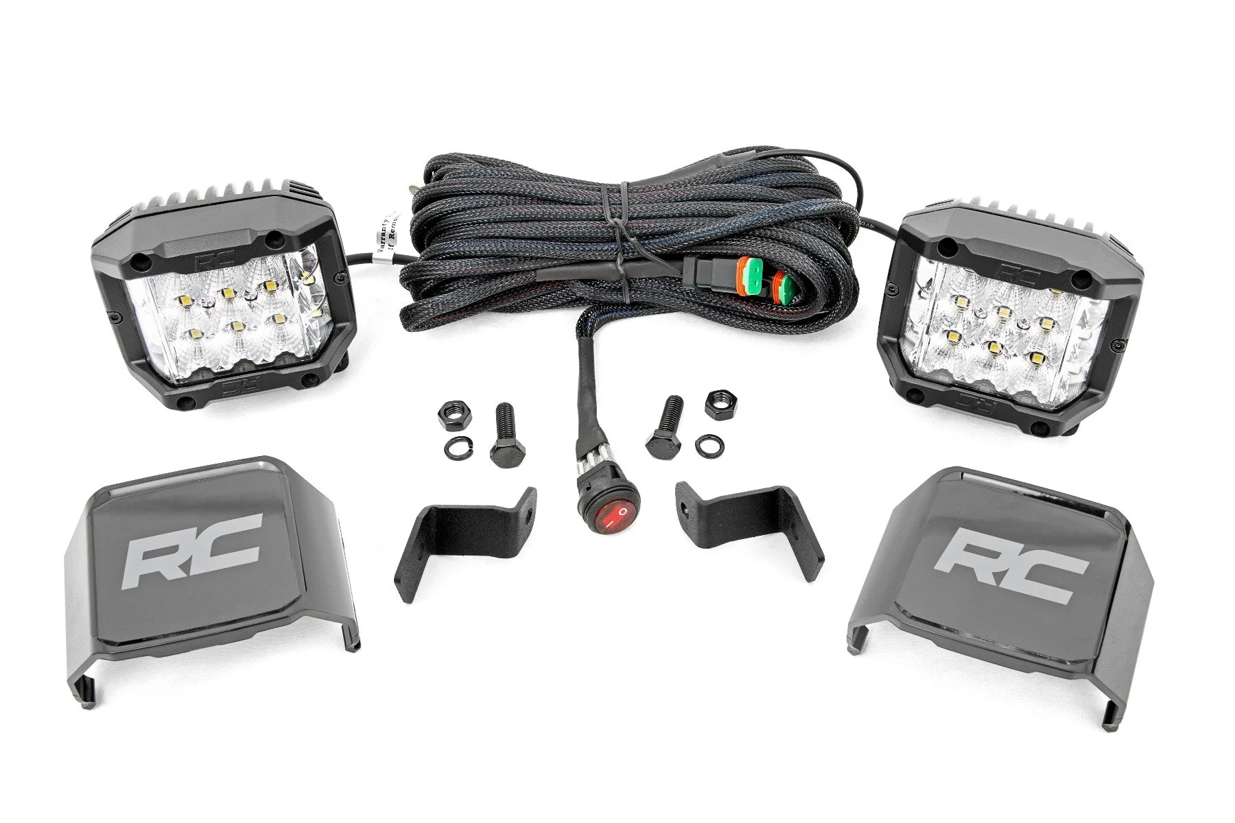 Rough Country Ford 3" Wide Angle LED Lower Windshield Ditch Kit 15-21 F-150 71033