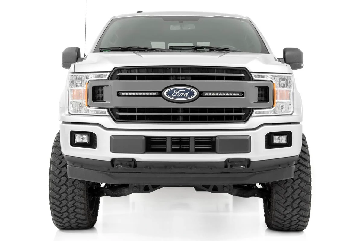 Rough Country Ford Dual 10in LED Black Series Grille Kit 18-20 F-150 XLT 70808 - Image 4