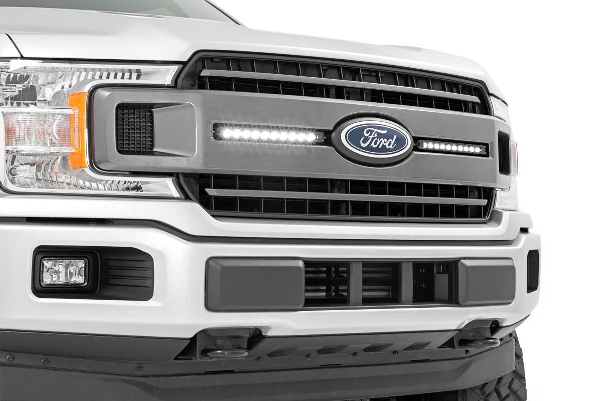 Rough Country Ford Dual 10in LED Black Series Grille Kit 18-20 F-150 XLT 70808 - Image 5