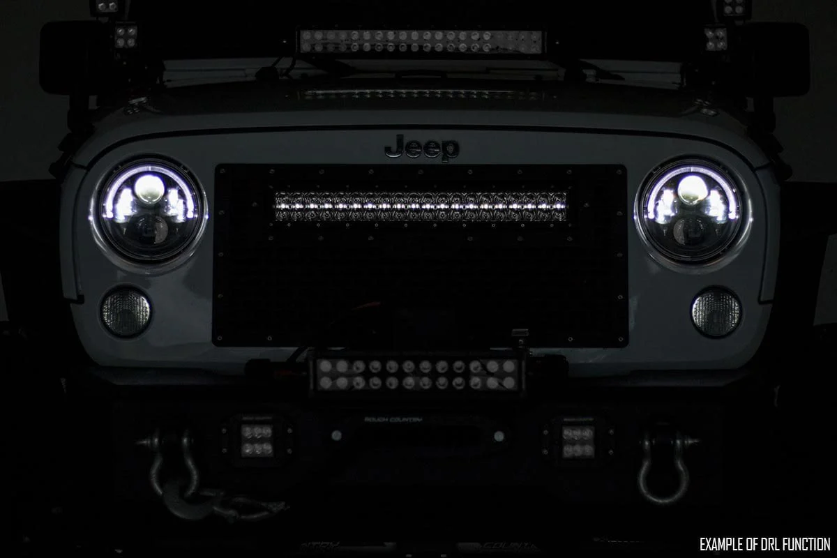 Rough Country Ford Mesh Grille 30" Dual Row Blk Series LED Cool 15-17 F-150 70193DRL - Image 5