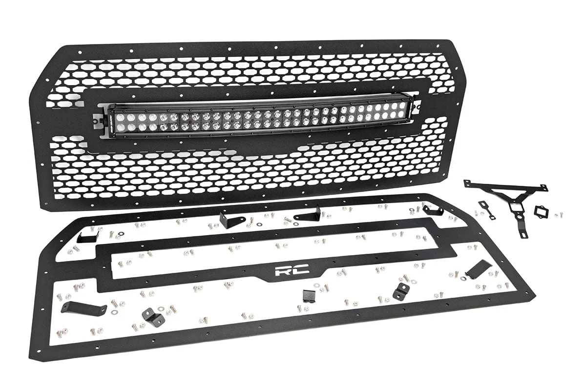 Rough Country Ford Mesh Grille w/30in Dual Row Black Series LED 15-17 F-150 70193 - Image 3