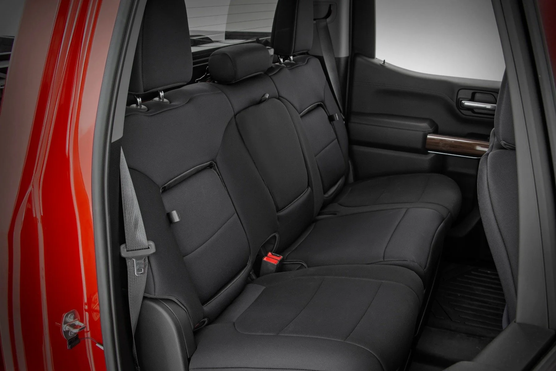 Rough Country GM Neoprene Seat Covers Front Rear w/ Storage Black 19-21 1500 91037 - Image 3