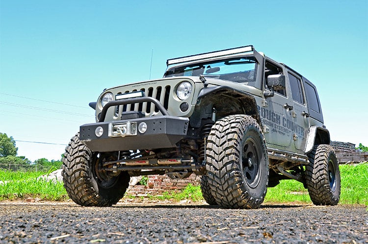 Rough Country Jeep 50" Light Bar Kit w/50in BLK Ser LED Light 07-18 Wrangler 70504BL - Image 4