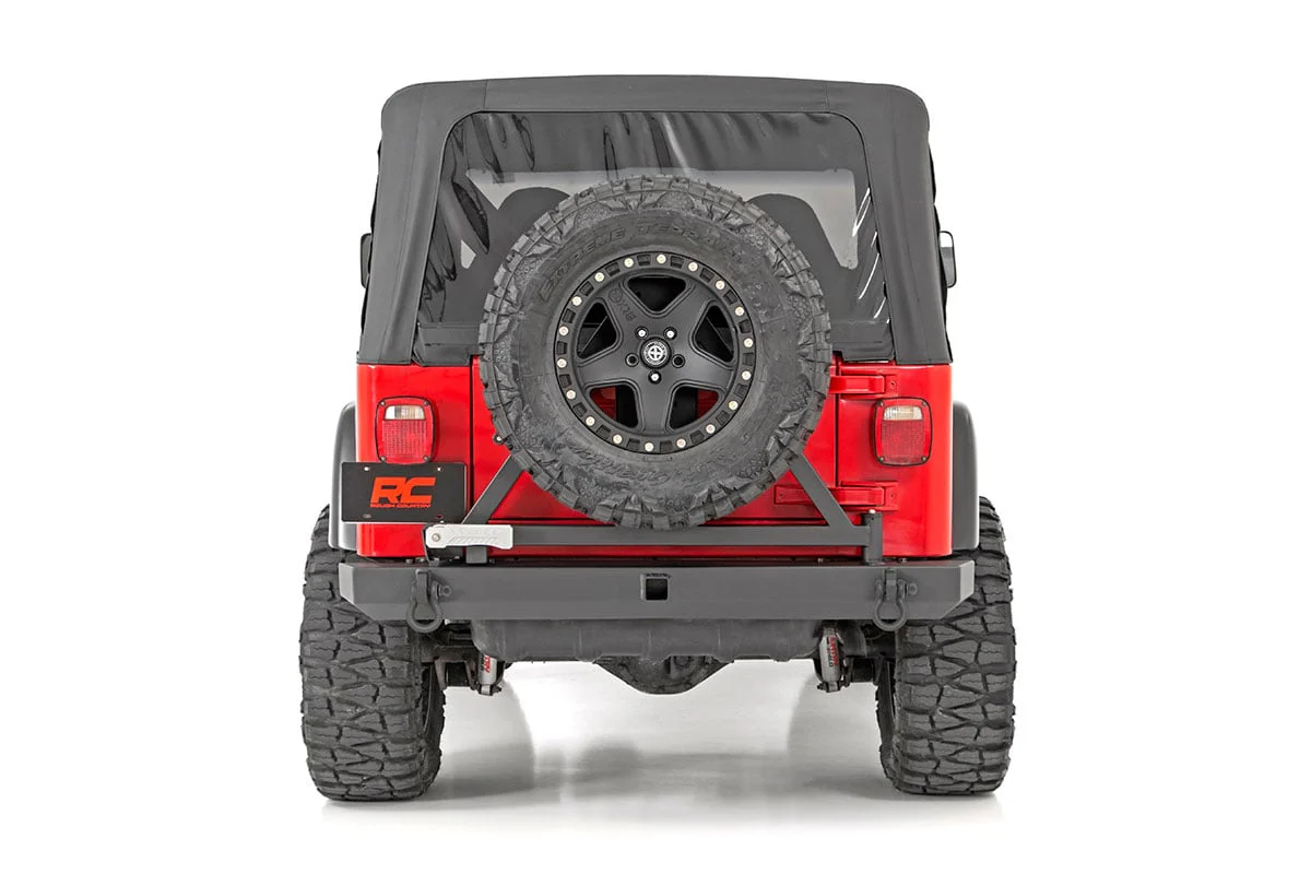 Rough Country Jeep Classic Rear Bumper w/Tire Carrier 87-06 Wrangler YJ/TJ 10592A - Image 3