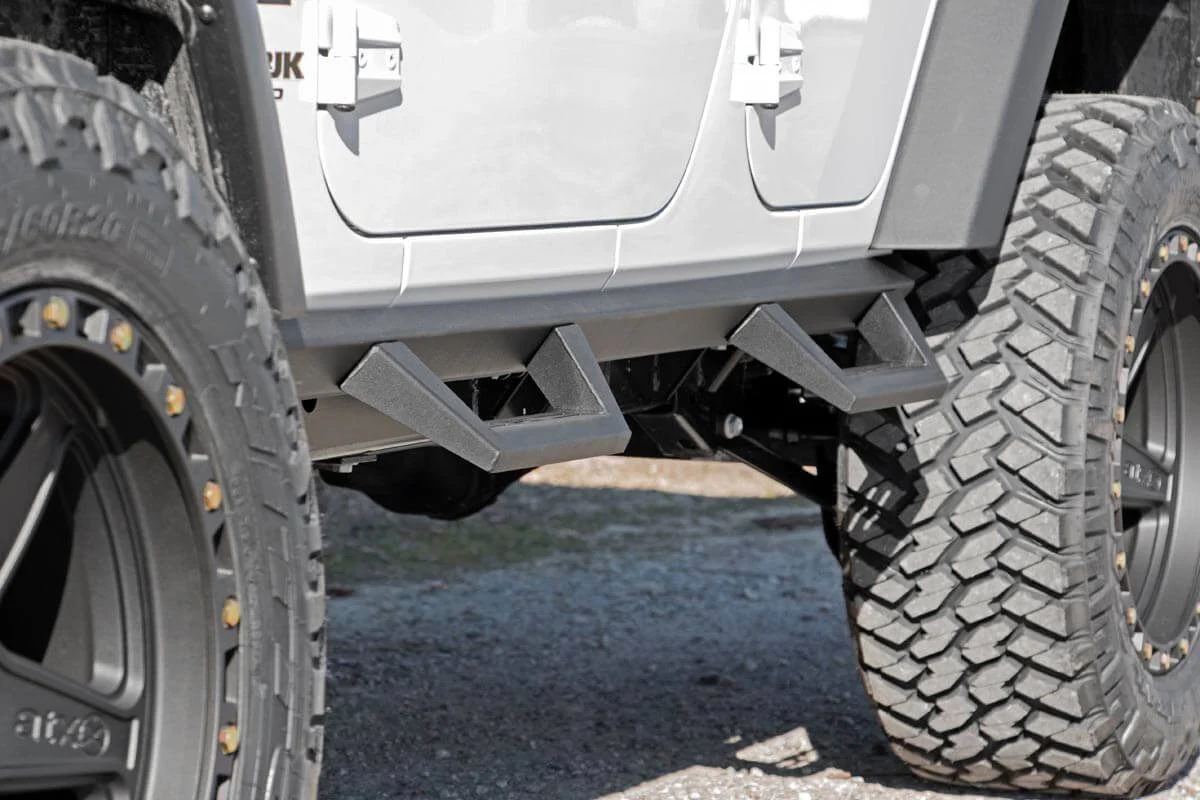 Rough Country Jeep Contoured Drop Steps 07-18 Wrangler JK Unlimited 4-Door 90765B - Image 6