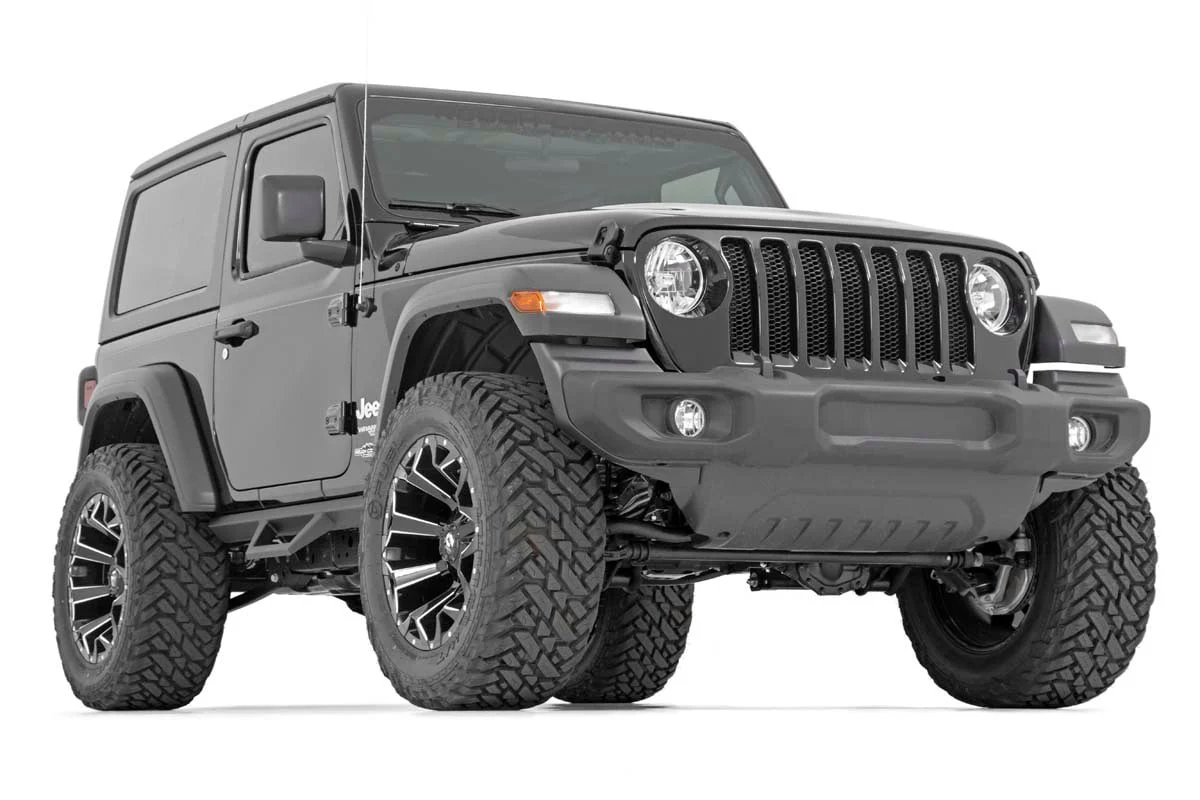 Rough Country Jeep Contoured Drop Steps 18-22 Wrangler JL 2-Door - 90761 - Image 2