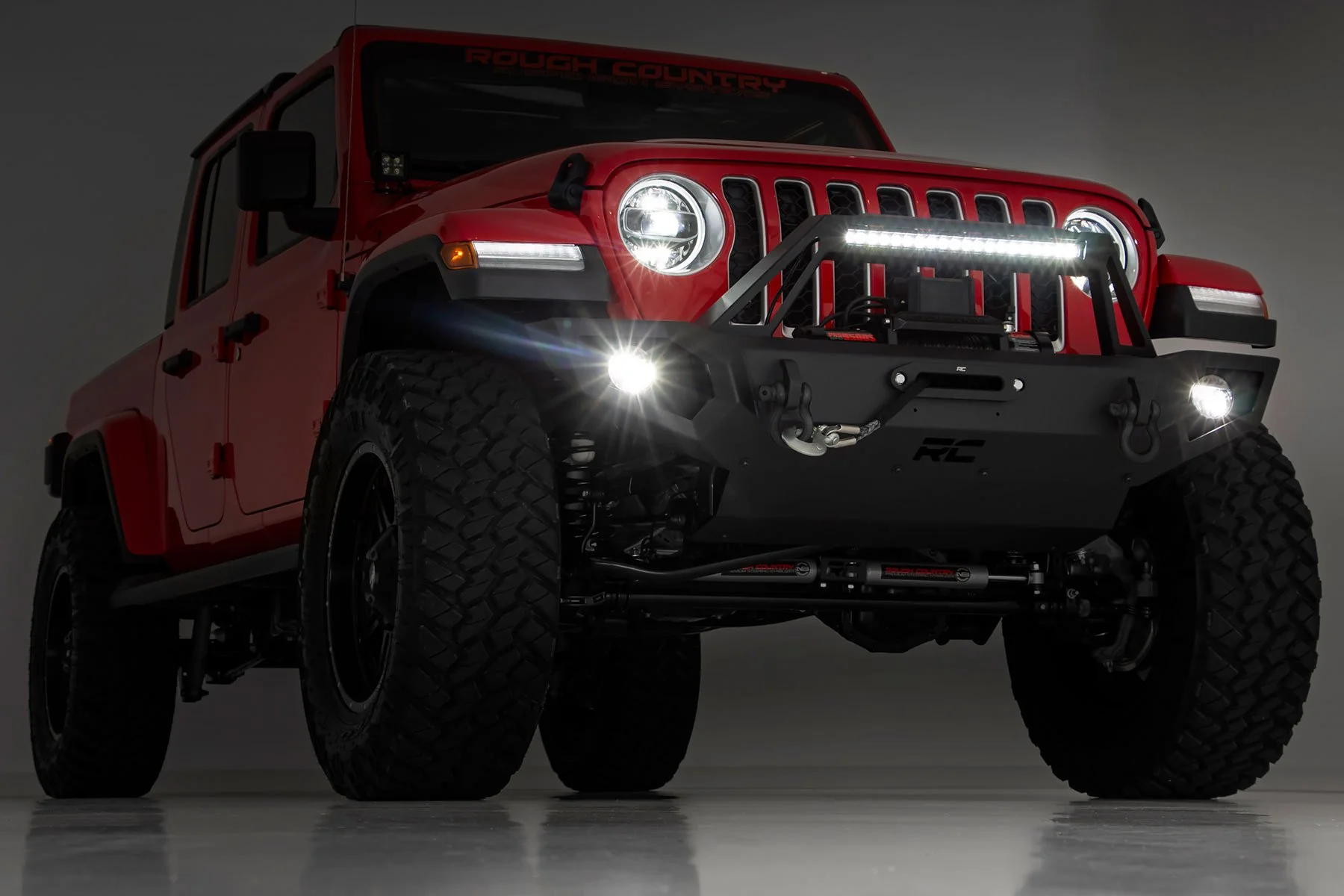 Rough Country Jeep Full Width Front Trail Bumper JK/JL/JT Gladiator 10585 - Image 3