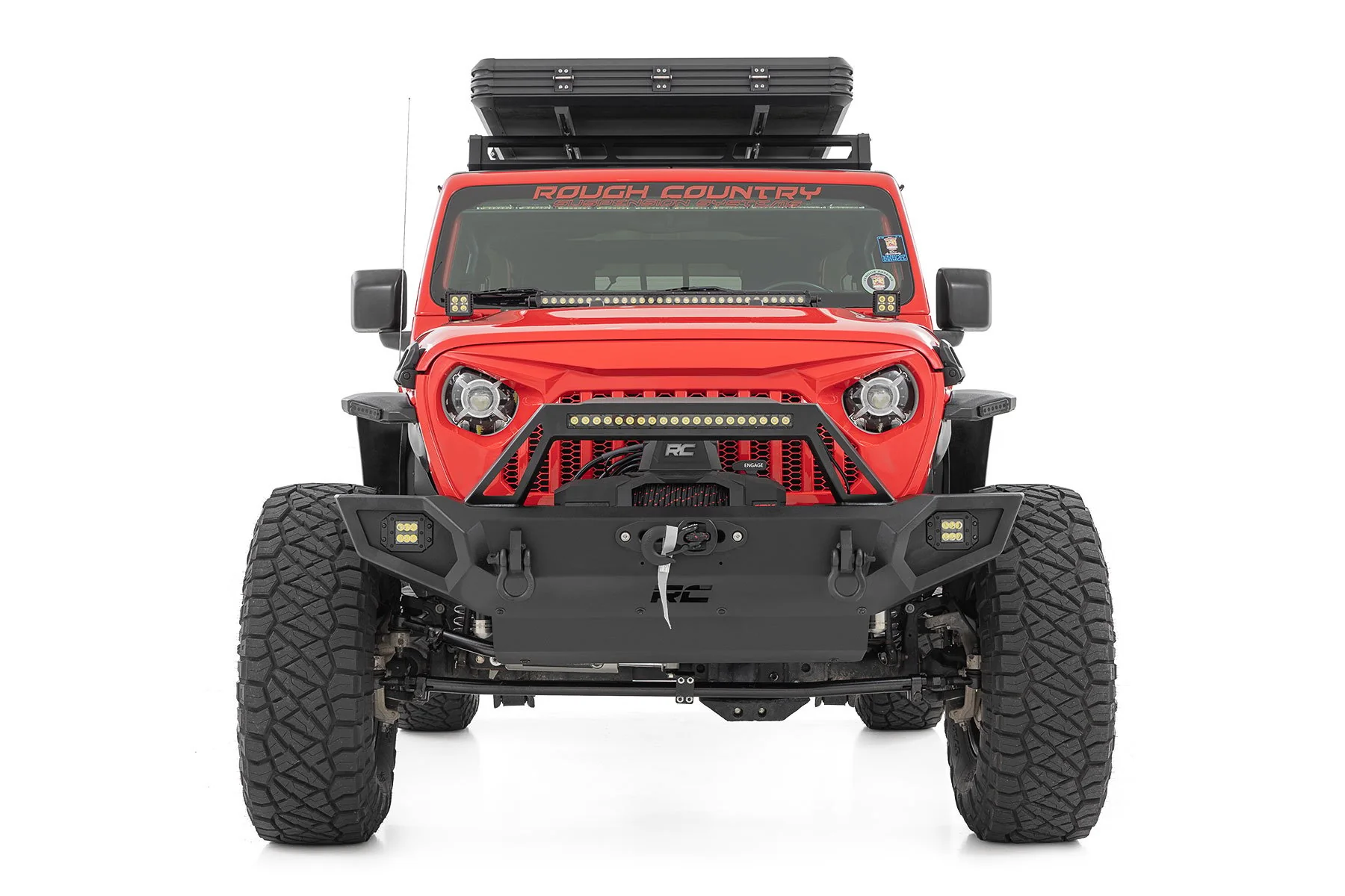 Rough Country Jeep Full Width Front Trail Bumper JK/JL/JT Gladiator 10585 - Image 5
