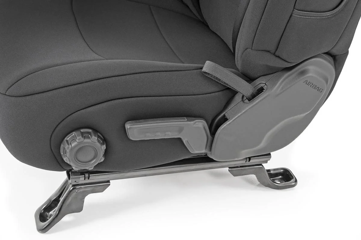 Rough Country Jeep Neoprene Seat Cover Set Black 18-22 Wrangler JL] - 91020 - Image 4