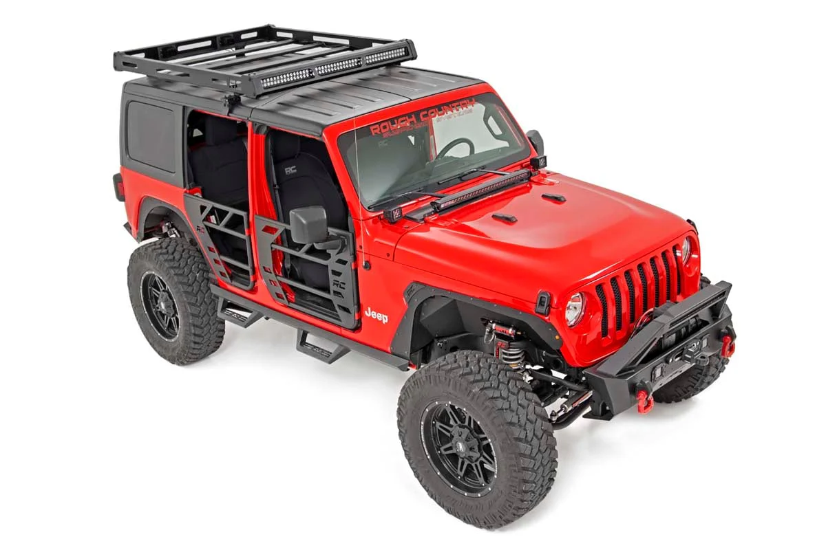 Rough Country Jeep Roof Rack System w/Black-Series LED Lights 18-20 JL 10622 - Image 2