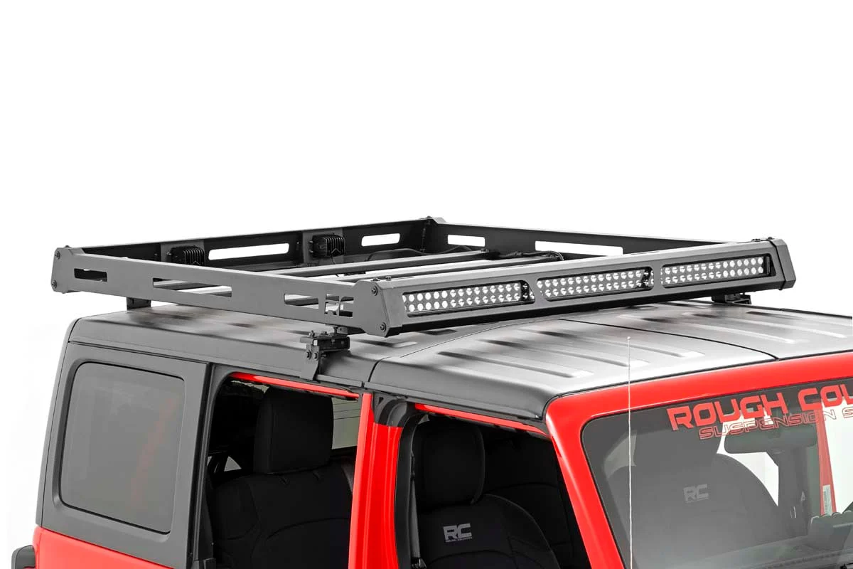 Rough Country Jeep Roof Rack System w/Black-Series LED Lights 18-20 JL 10622 - Image 5