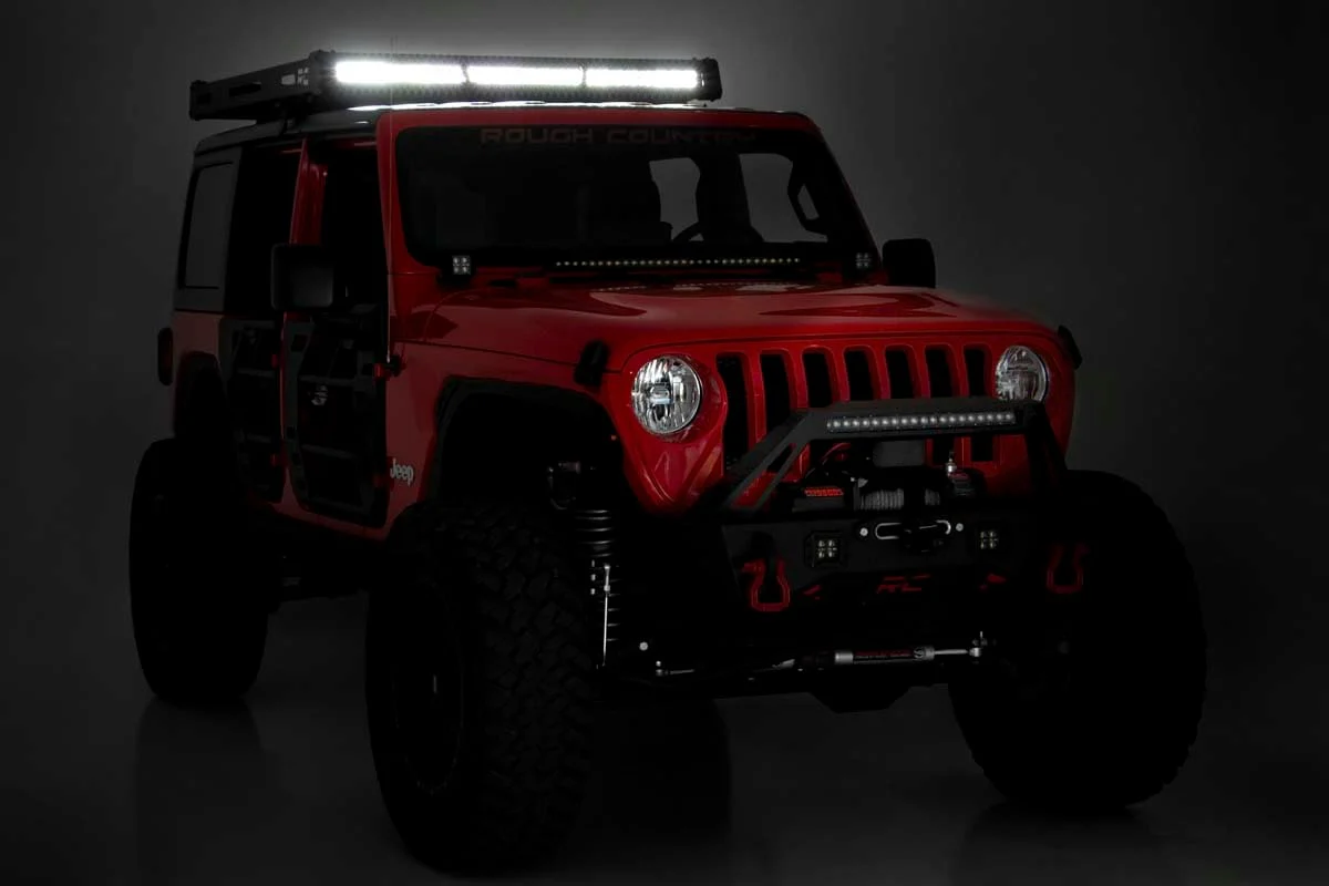 Rough Country Jeep Roof Rack System w/Black-Series LED Lights 18-20 JL 10622 - Image 6