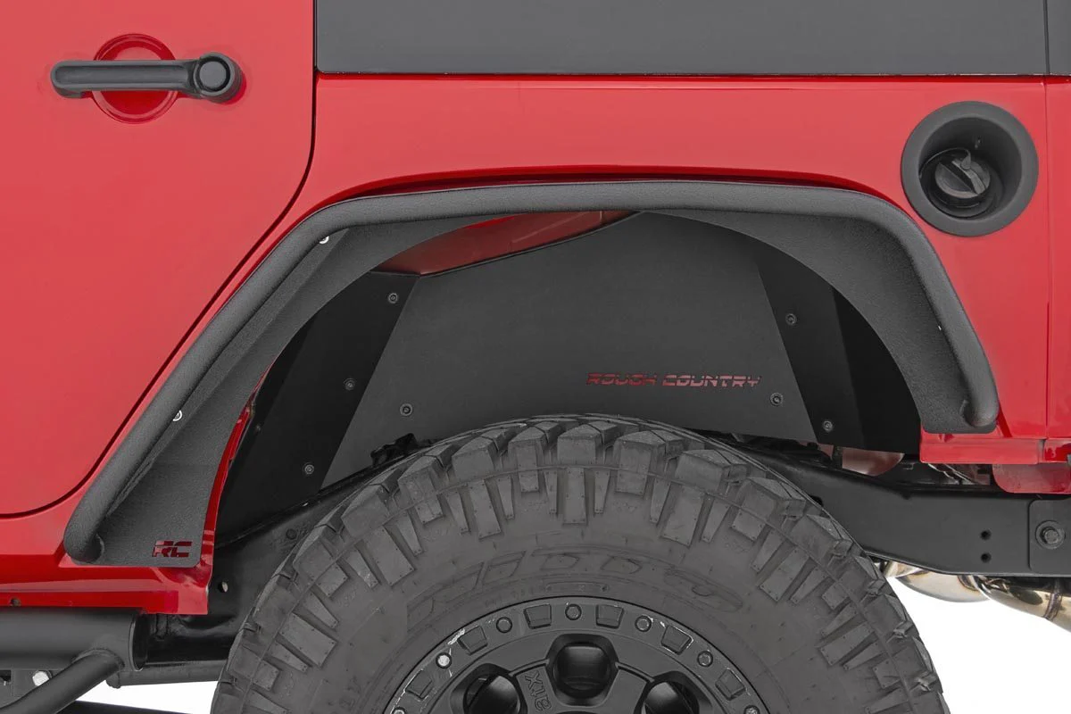 Rough Country Jeep Tubular Front & Rear Fender Flares Set 07-18 Wrangler JK 10533 - Image 5