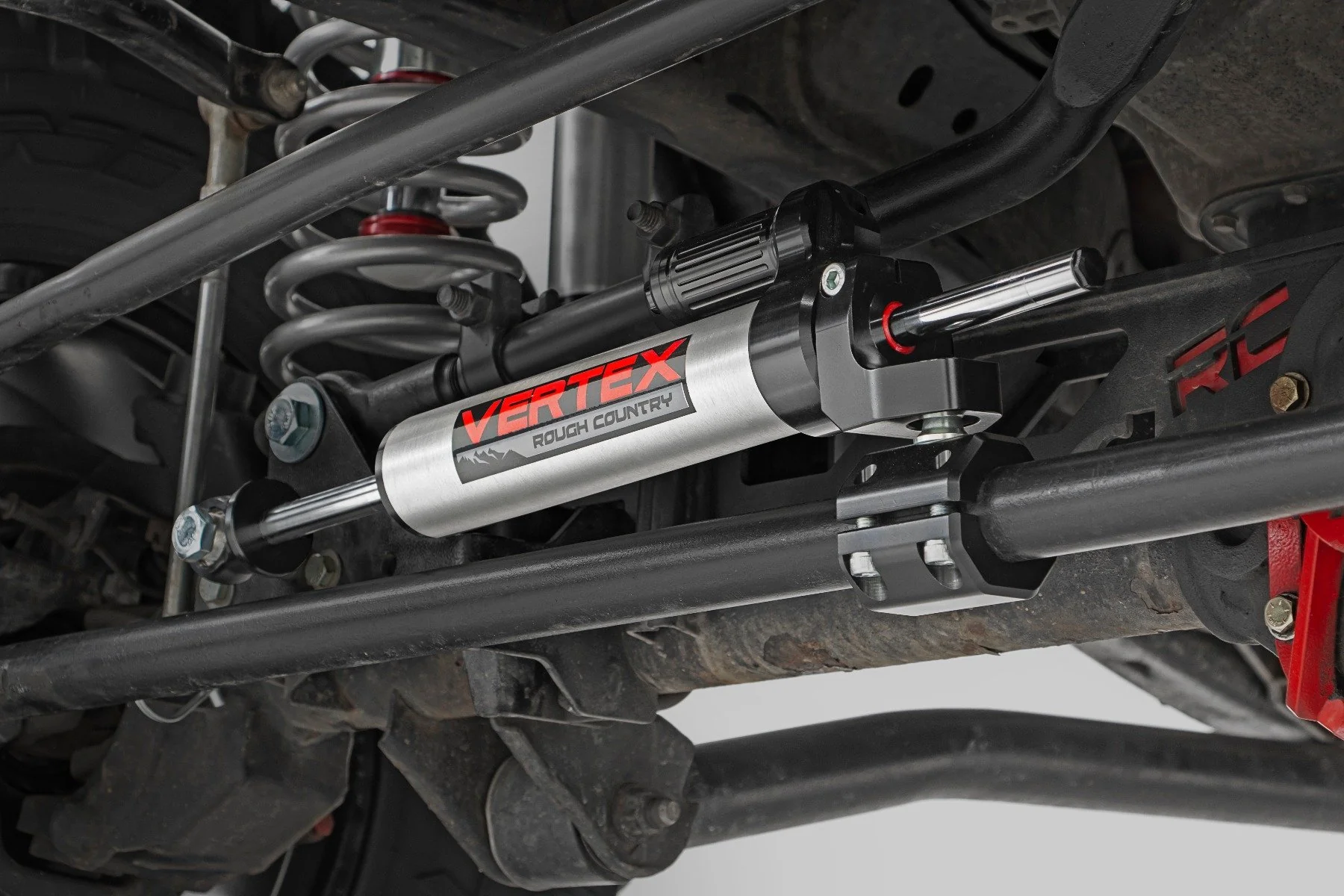 Rough Country Jeep Vertex Pass-Through Steering Stabilizer 07-18 Wrangler JK 680900 - Image 2