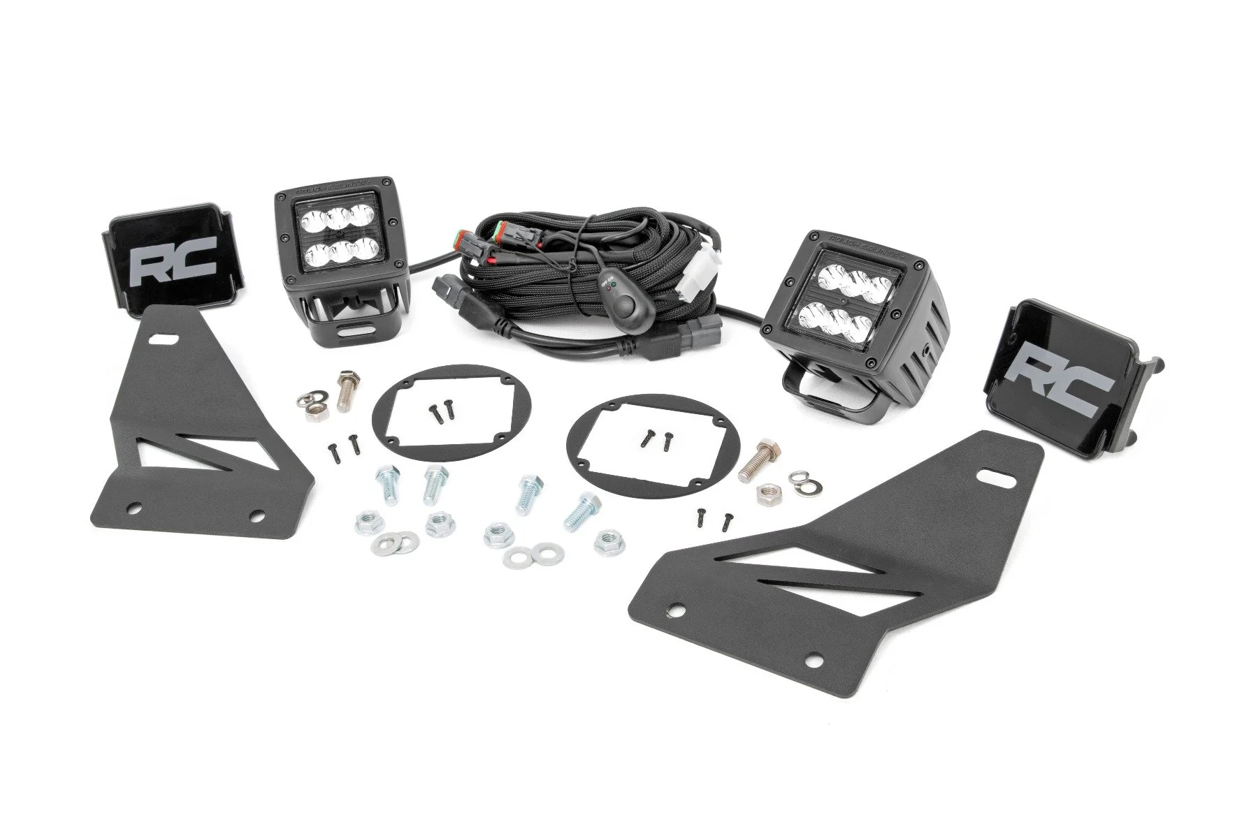 Rough Country Nissan LED Fog Light Kit Black Series 05-19 Frontier 71023