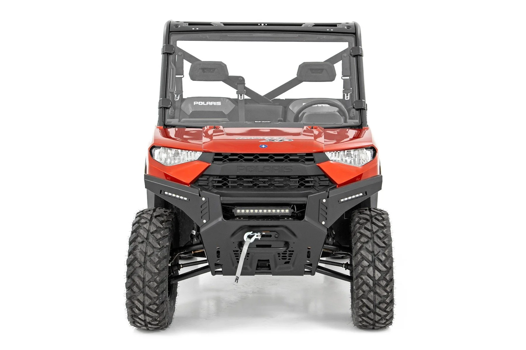 Rough Country Polaris Front Bumper Panels w/ 6in LED Light Bars 13-19 Ranger 93044 - Image 3