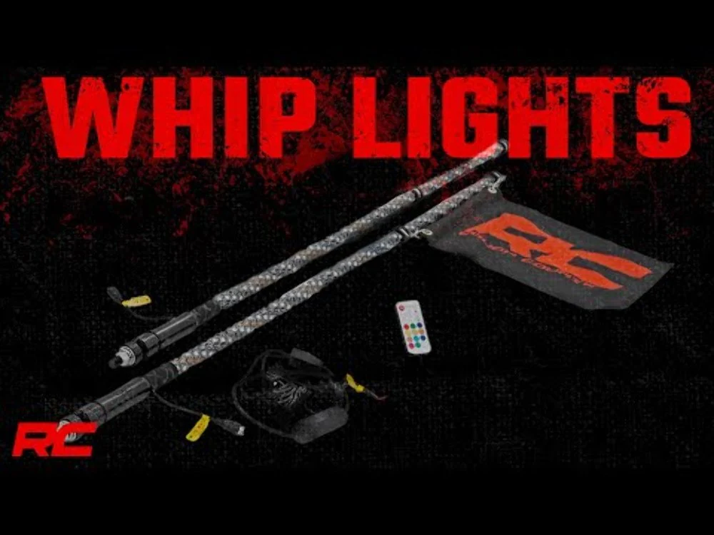 Rough Country Polaris LED Whip Light Roll Cage Kit LED Whip RZR 1000XP Turbo 93052 - Image 2