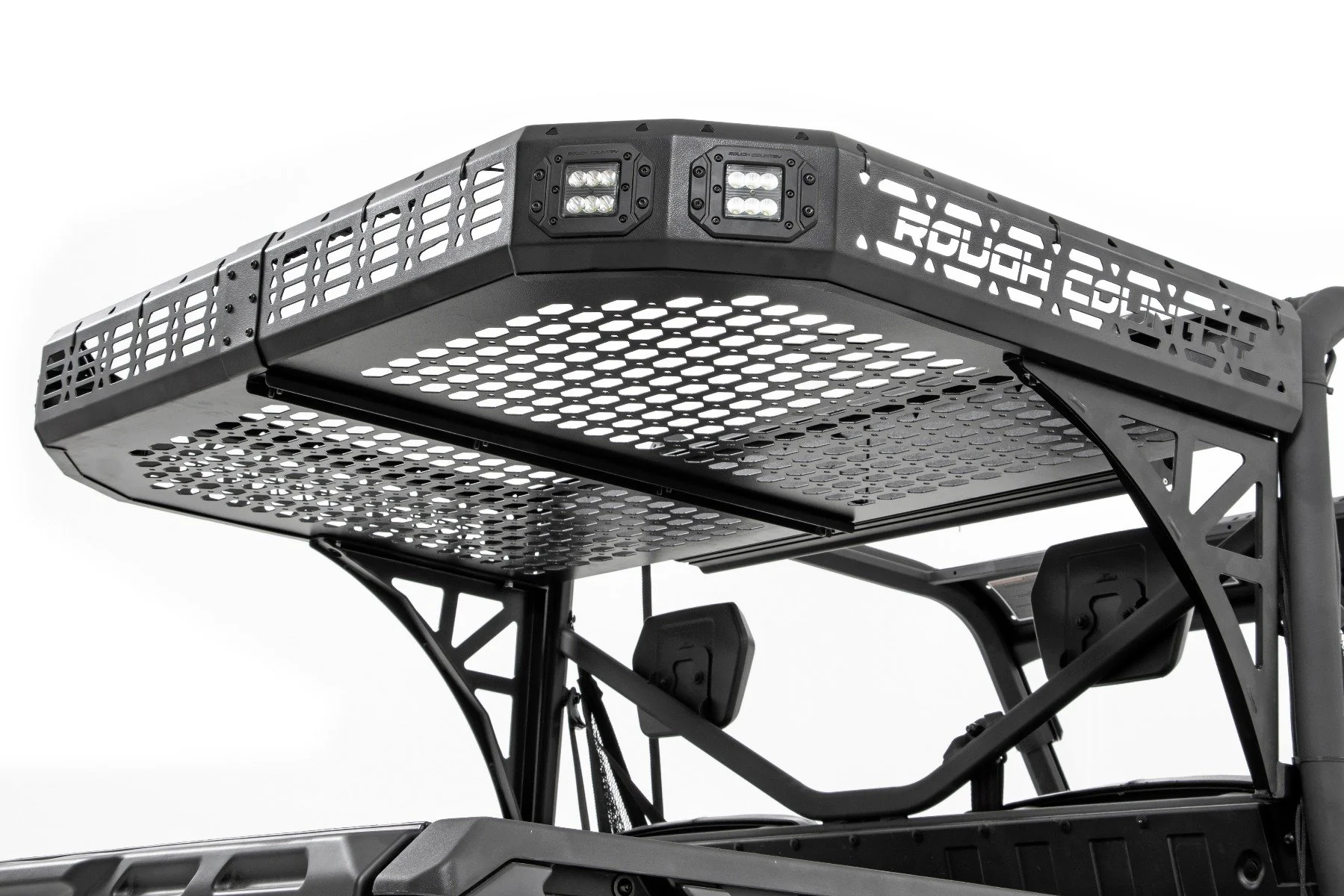 Rough Country Polaris Rear Cargo Rack w/ Cube Lights 19-20 Ranger 1000XP 93057 - Image 2