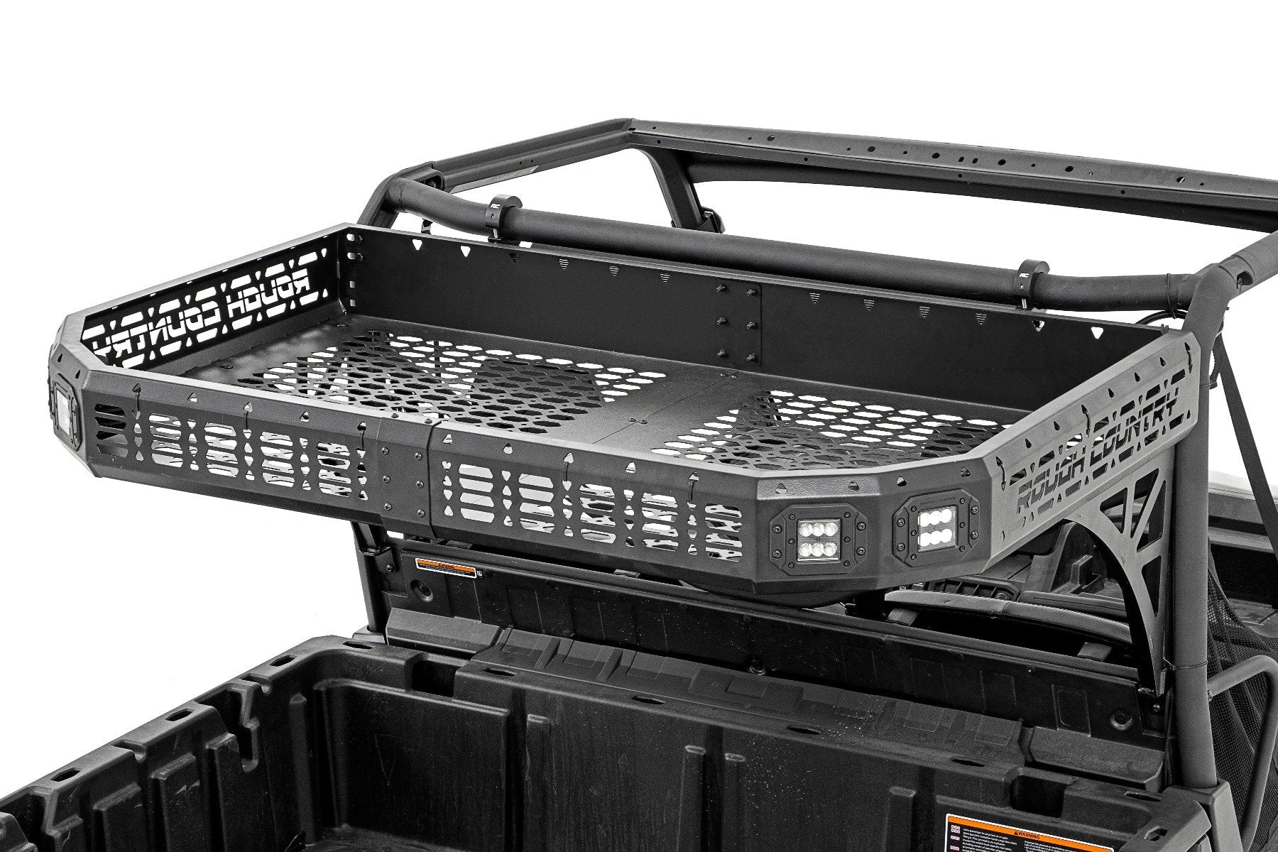 Rough Country Polaris Rear Cargo Rack w/ Cube Lights 19-20 Ranger 1000XP 93057 - Image 3
