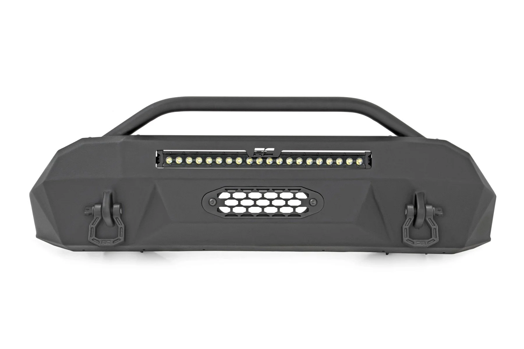 Rough Country Front Bumper Hybrid 20" Blk DRL LED Toyota Tacoma 4WD 16-23 10724