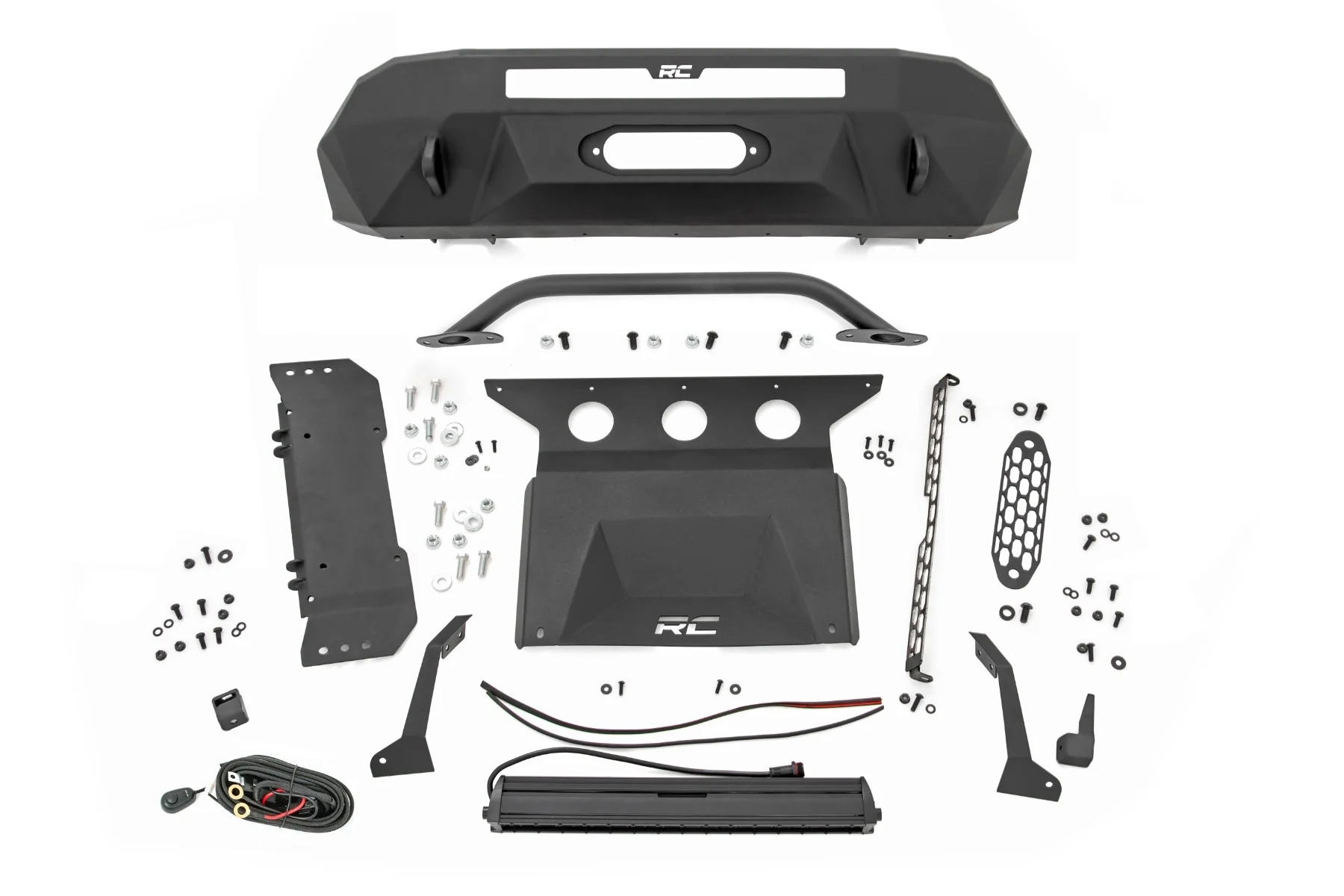 Rough Country Front Bumper Hybrid 20" Blk DRL LED Toyota Tacoma 4WD 16-23 10724 - Image 4