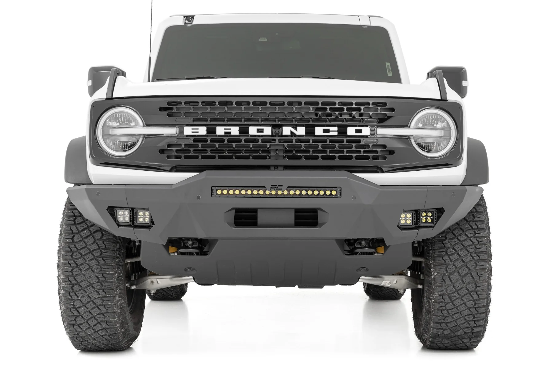 Rough Country Front Bumper Modular Full Wings Amber DRL Ford Bronco 21-22 51075 - Image 2
