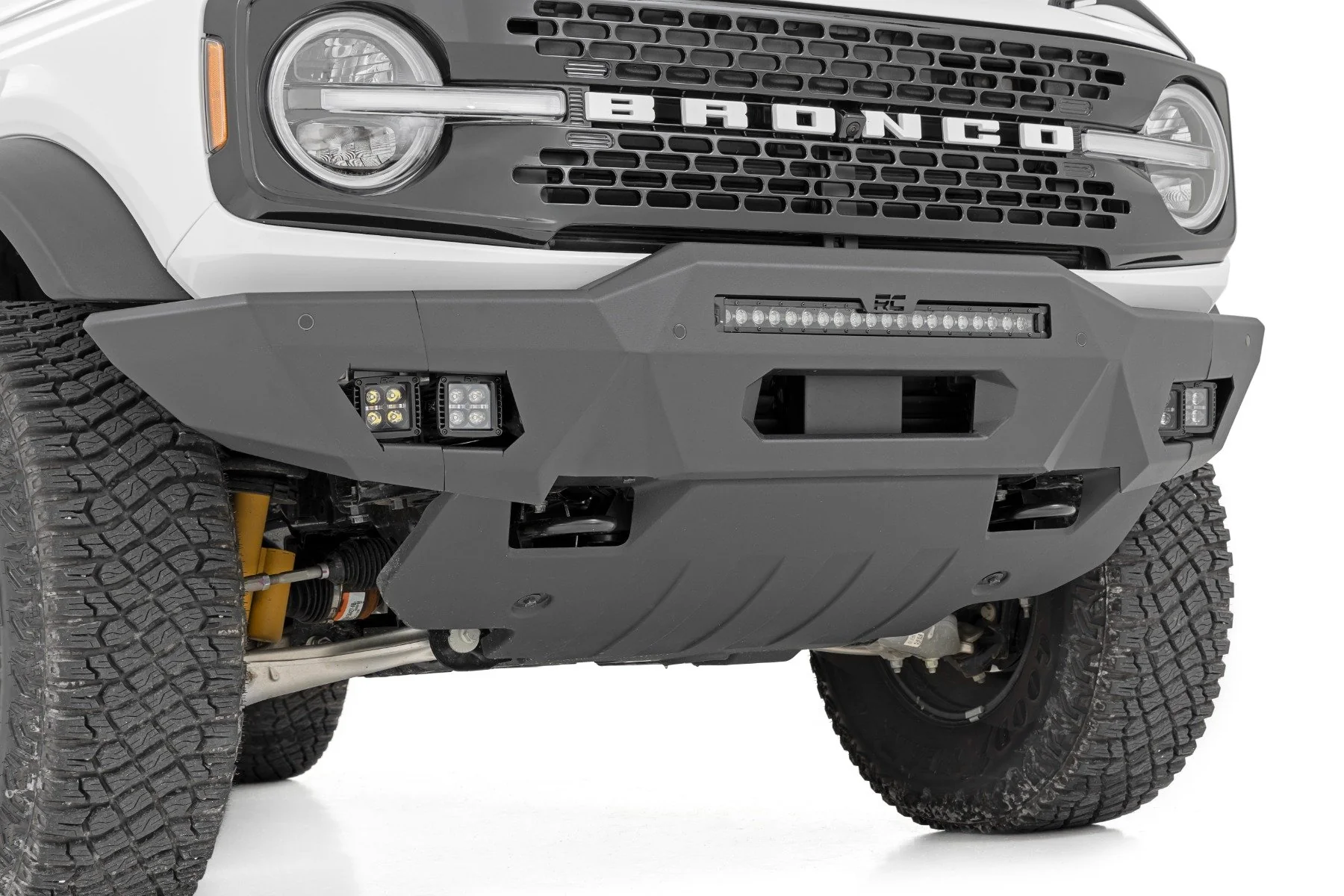Rough Country Front Bumper Modular Full Wings Amber DRL Ford Bronco 21-22 51075 - Image 5