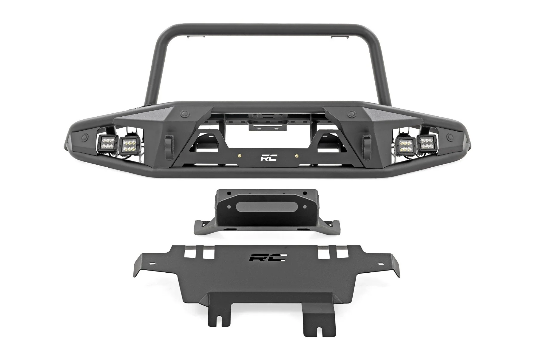 Rough Country Front Bumper Tubular w/Winch Plate Ford Bronco 21-23 51205