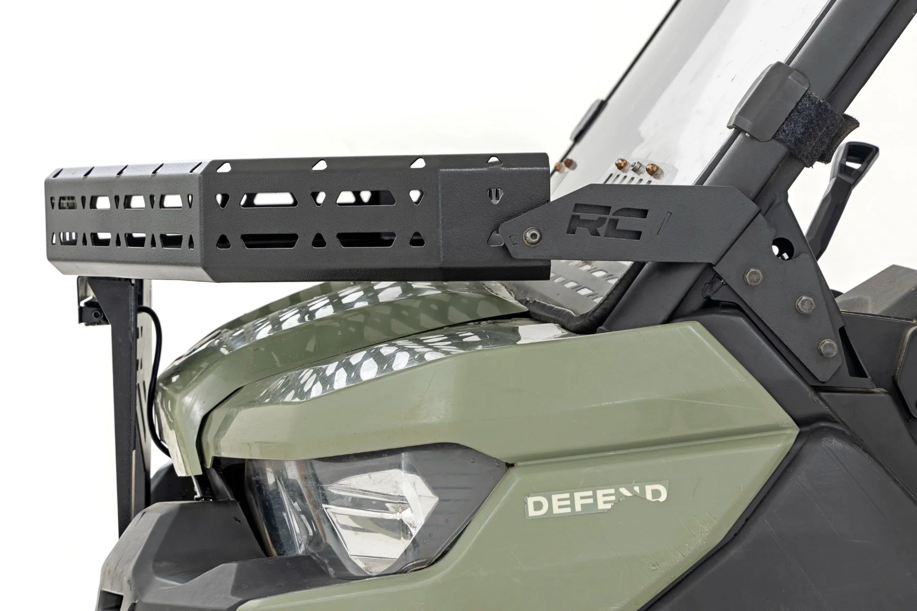 Rough Country Front Cargo Rack Black LED 6" Light Can-Am Defender 97074 - Image 3