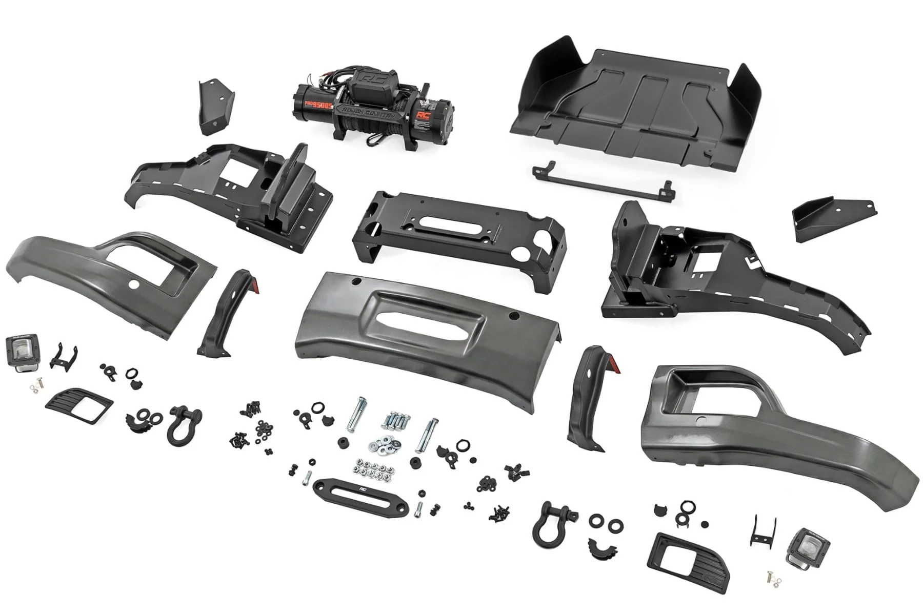 Rough Country Front FXS Bumper 12000S G6M Dark Ash Chevy Silverado 1500 23-26 13007-G6M - Image 6