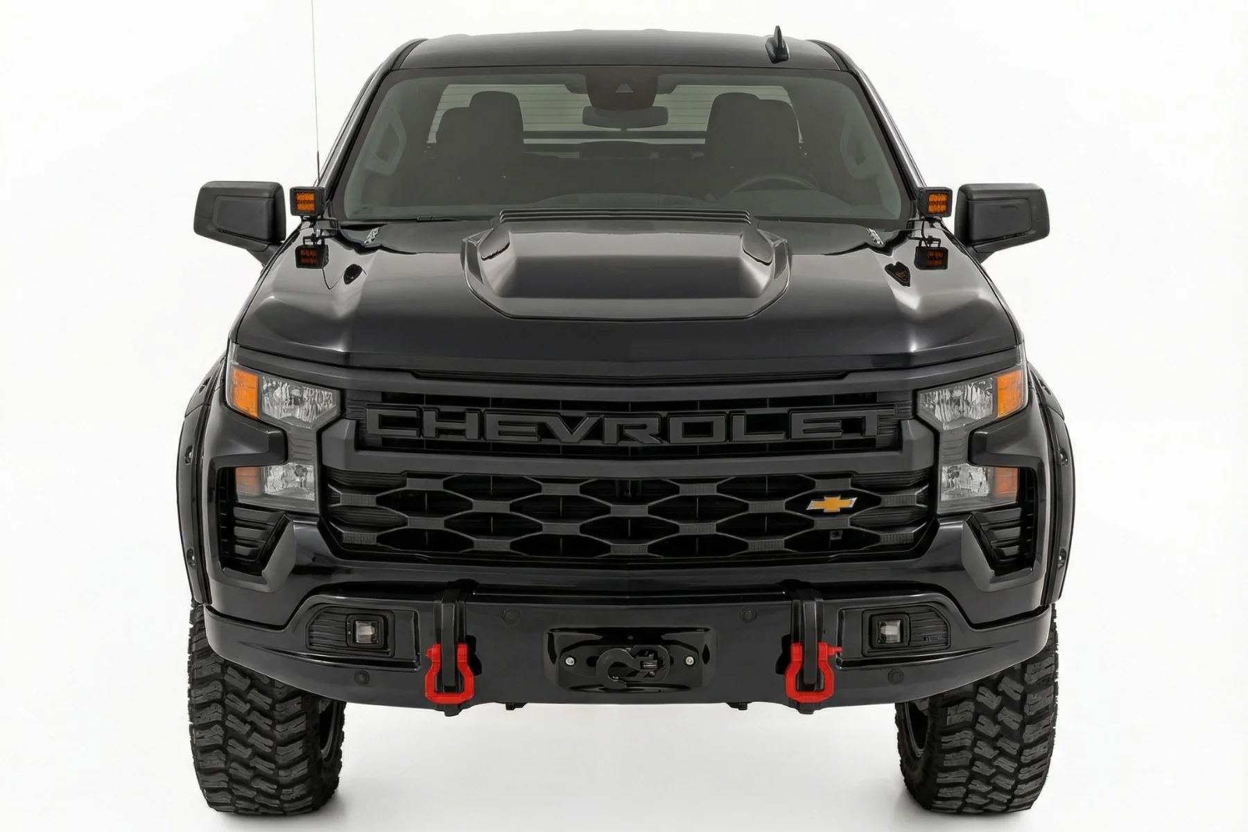 Rough Country Front FXS Bumper 12000S GBA Black Chevy Silverado 1500 23-26 13007-GBA - Image 2