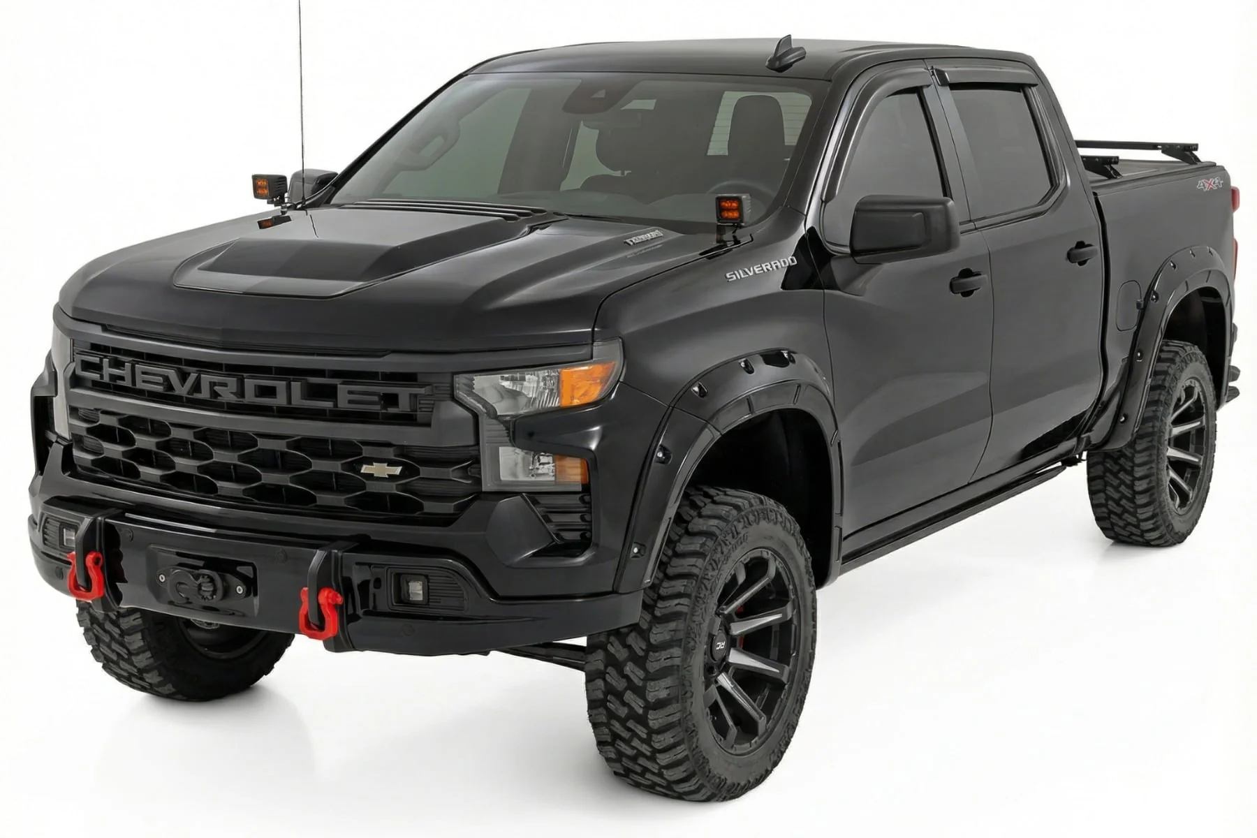 Rough Country Front FXS Bumper 12000S GBA Black Chevy Silverado 1500 23-26 13007-GBA - Image 3