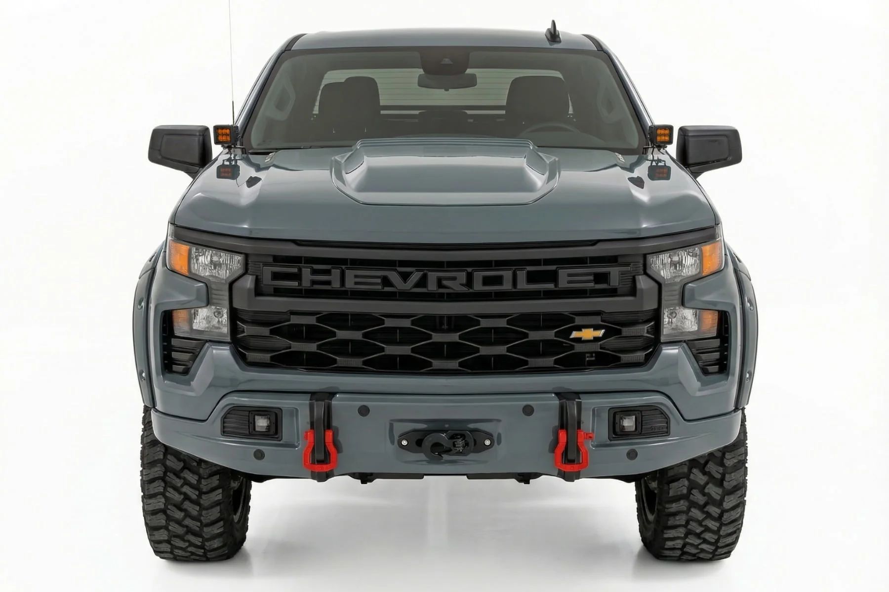 Rough Country Front FXS Bumper 12000S GBD Cypress Gray Chev Silverado 1500 23-26 13007-GBD - Image 2