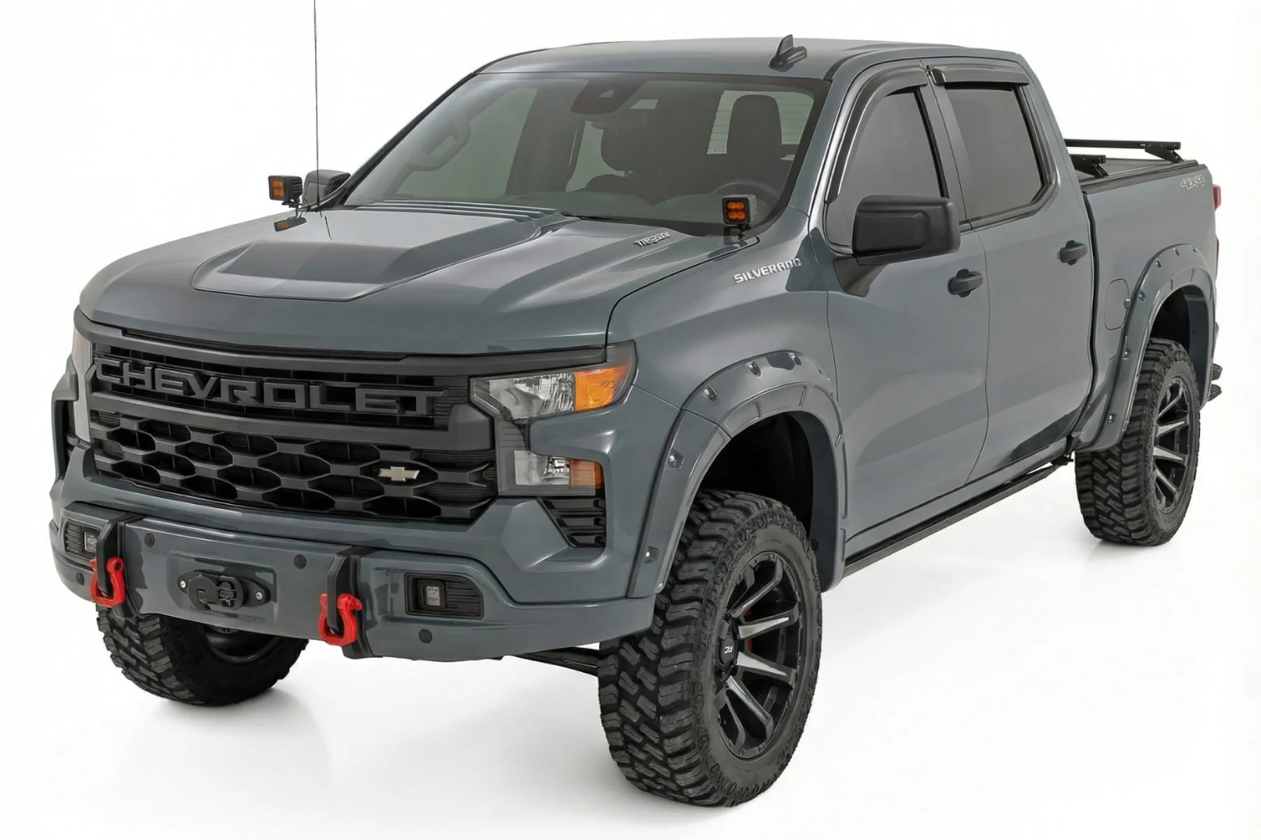 Rough Country Front FXS Bumper 12000S GBD Cypress Gray Chev Silverado 1500 23-26 13007-GBD - Image 3