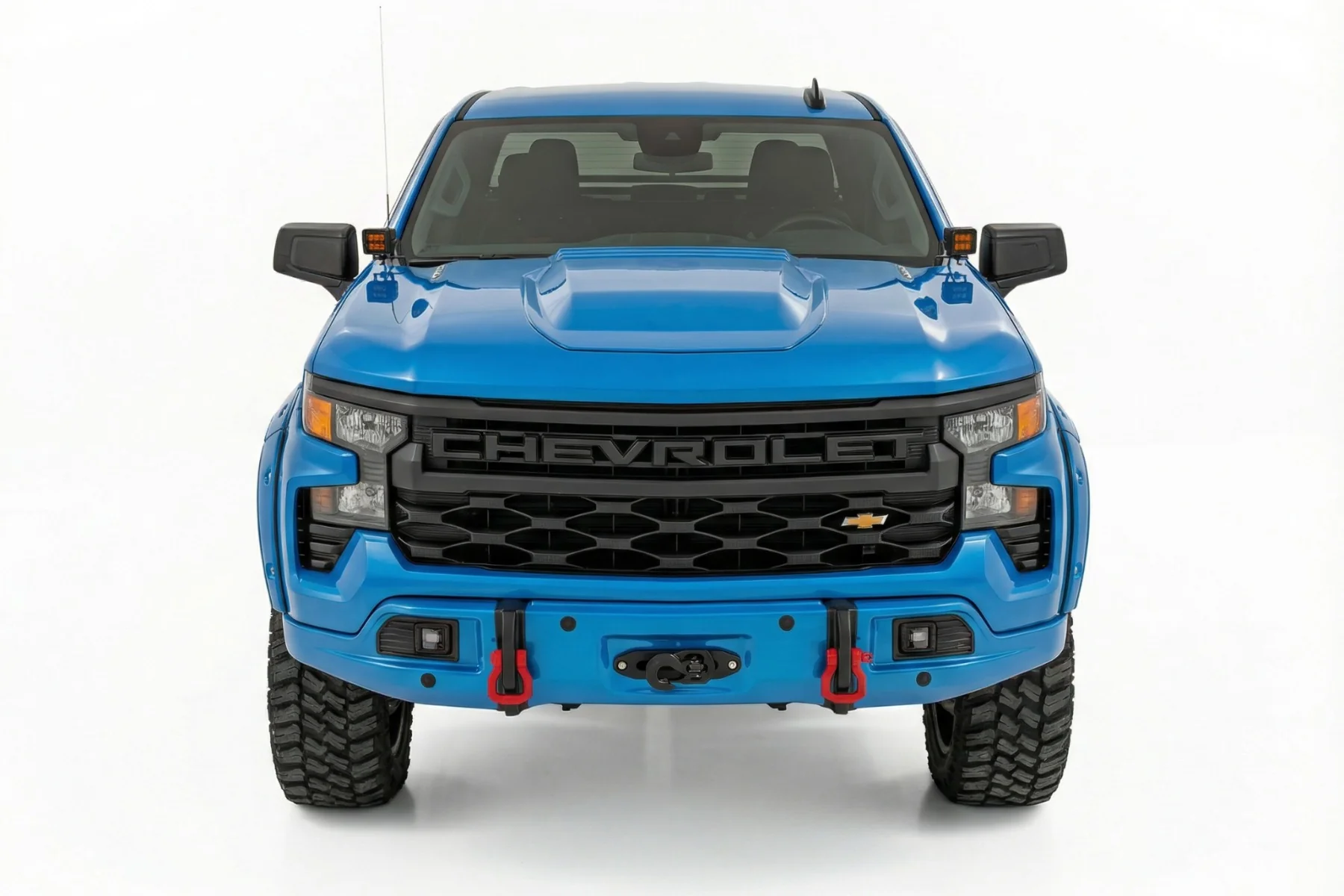 Rough Country Front FXS Bumper 12000S GLT Glacier Blue Chev Silverado 1500 23-26 13007-GLT - Image 2