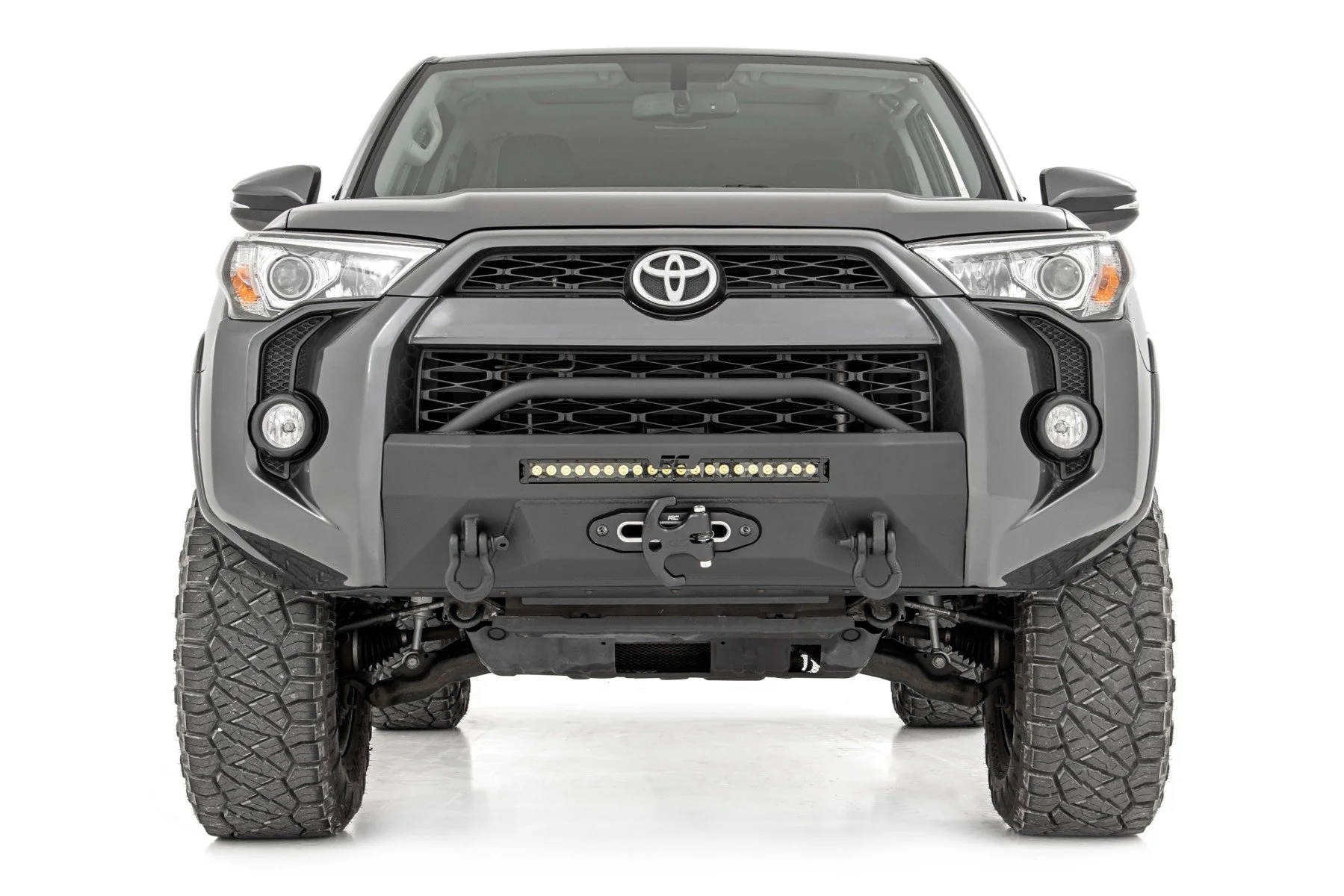 Rough Country Front Hybrid Bumper Kit w/Black DRL LED Toyota 14-21 4Runner 10745 - Image 4
